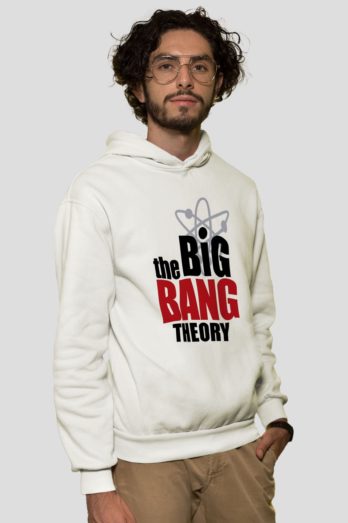 The Big Bang Theory Beyaz Unisex Kapşonlu Sweatshirt