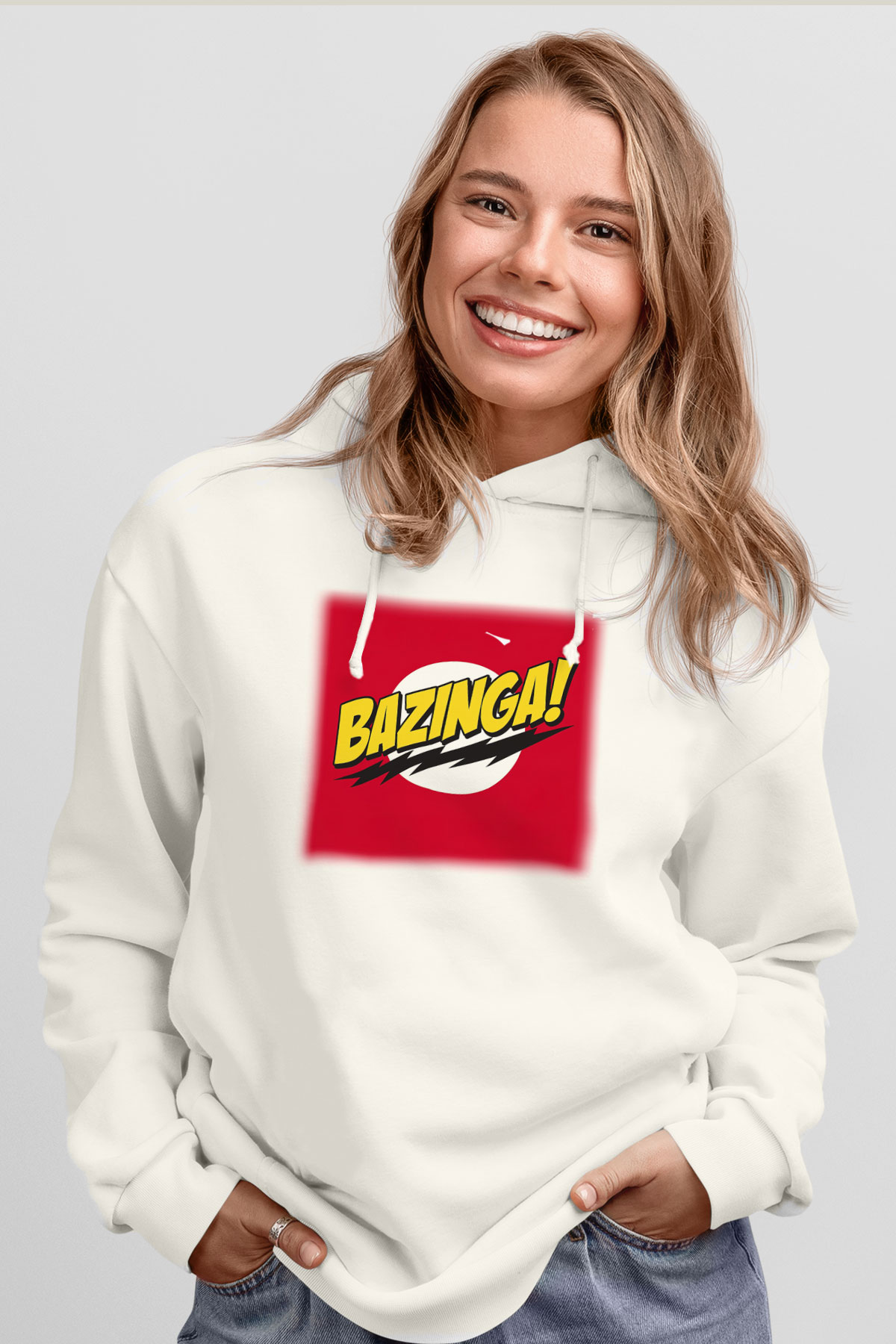 The Big Bang Theory Beyaz Unisex Kapşonlu Sweatshirt