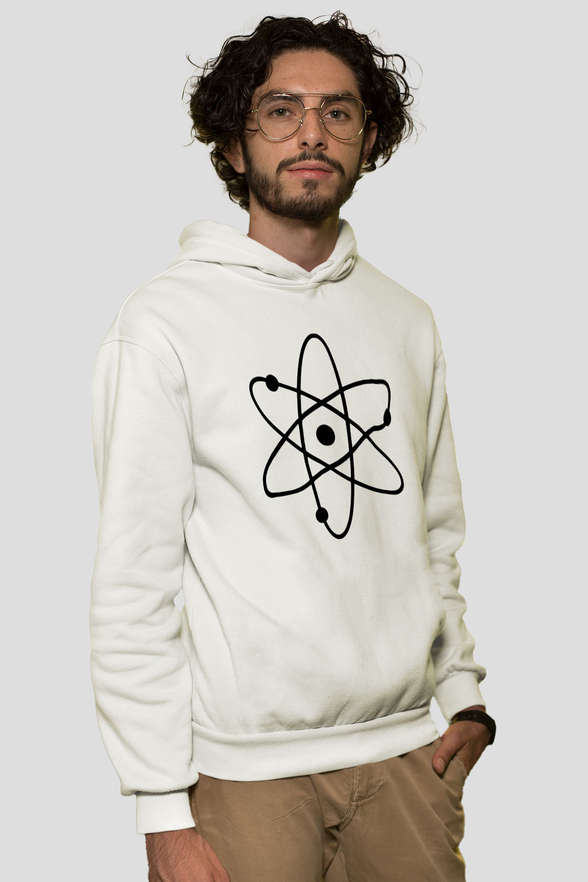 The Big Bang Theory Beyaz Unisex Kapşonlu Sweatshirt