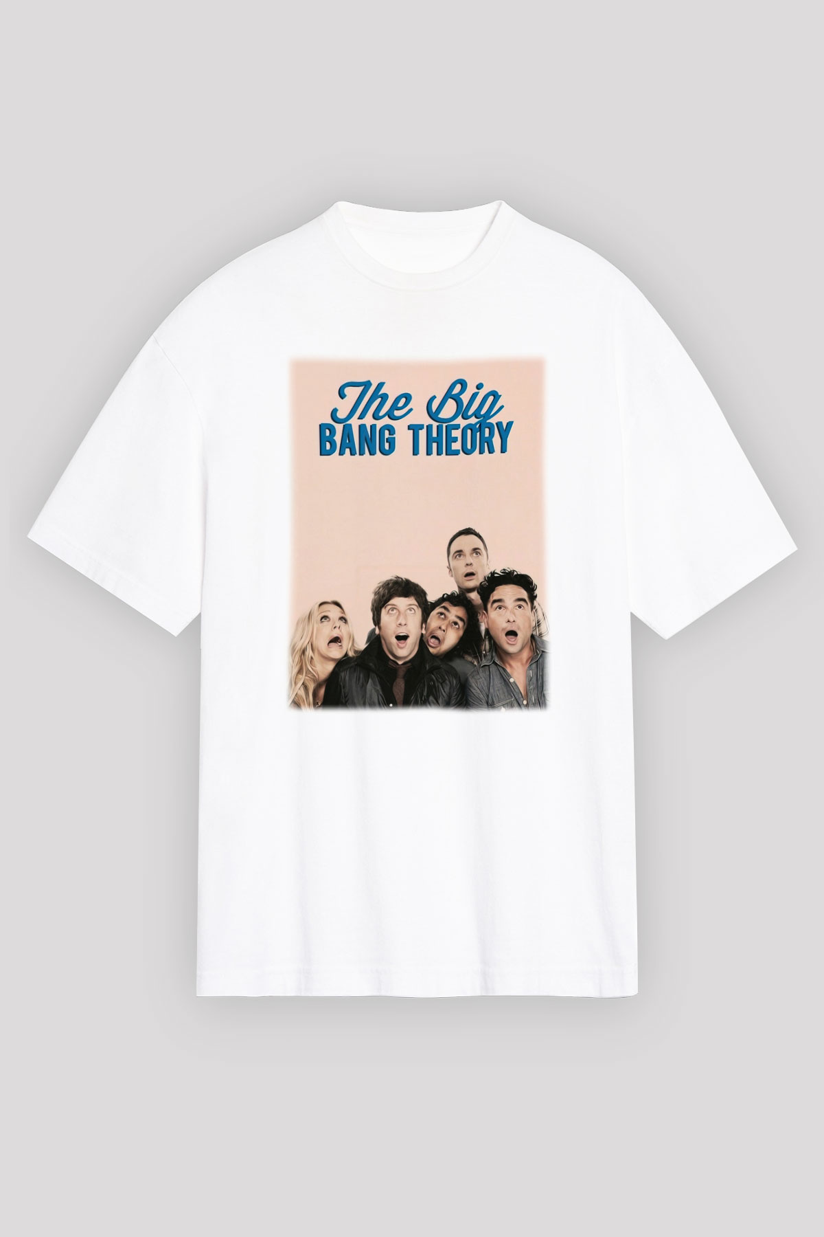 The Big Bang Theory Beyaz Unisex Oversize Tişört T-Shirt