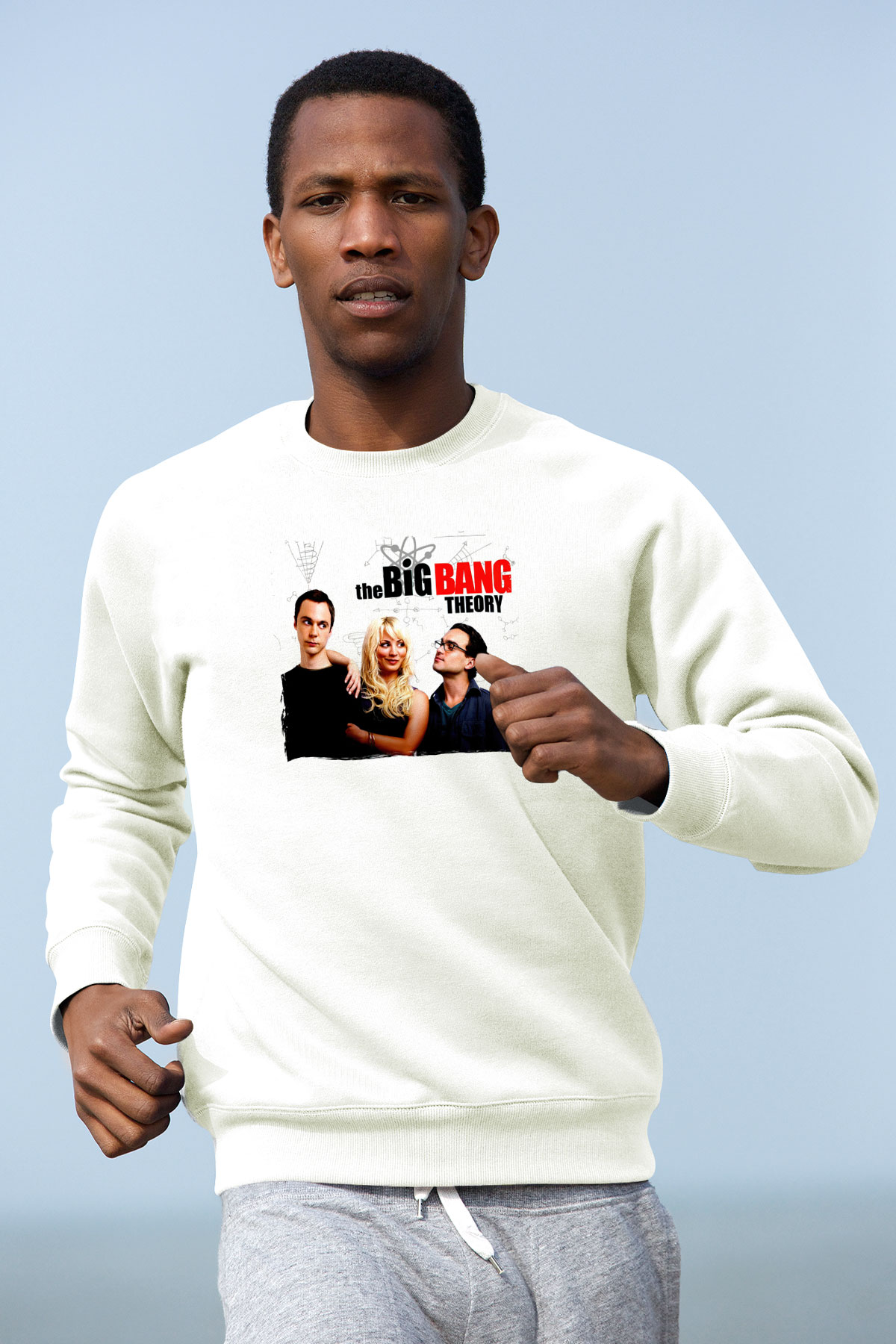 The Big Bang Theory Beyaz Unisex Sweatshirt