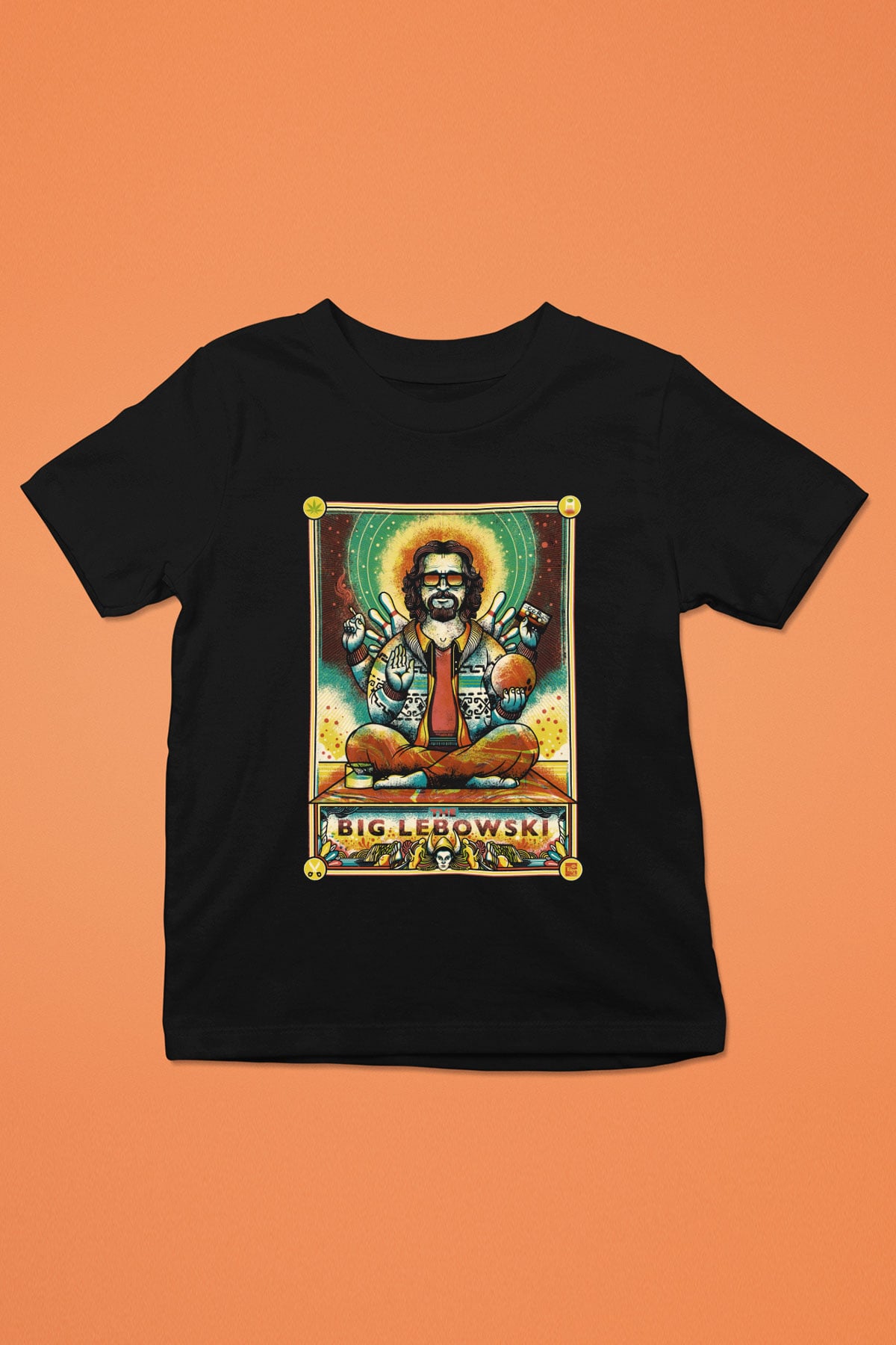The Big Lebowski Büyük Lebowski Baskılı Siyah Unisex Çocuk Tişört