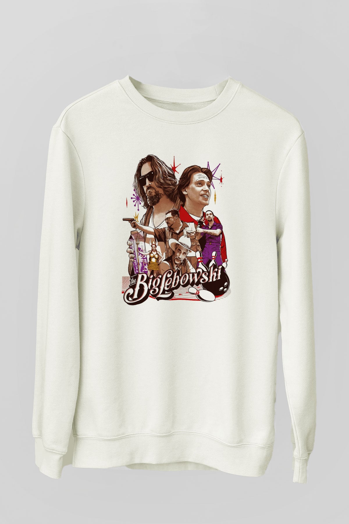 The Big Lebowski Büyük Lebowski Beyaz Unisex Sweatshirt