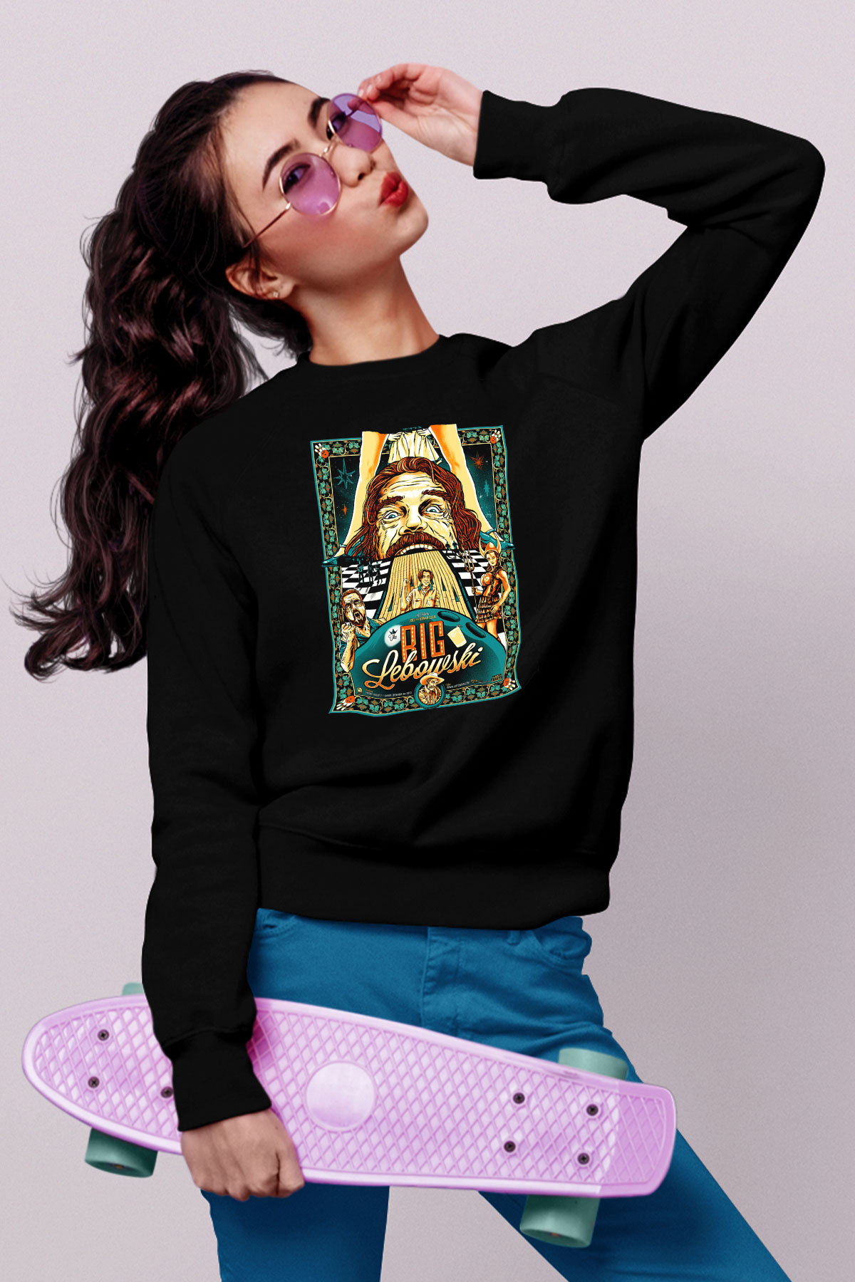The Big Lebowski Büyük Lebowski Siyah Unisex Sweatshirt