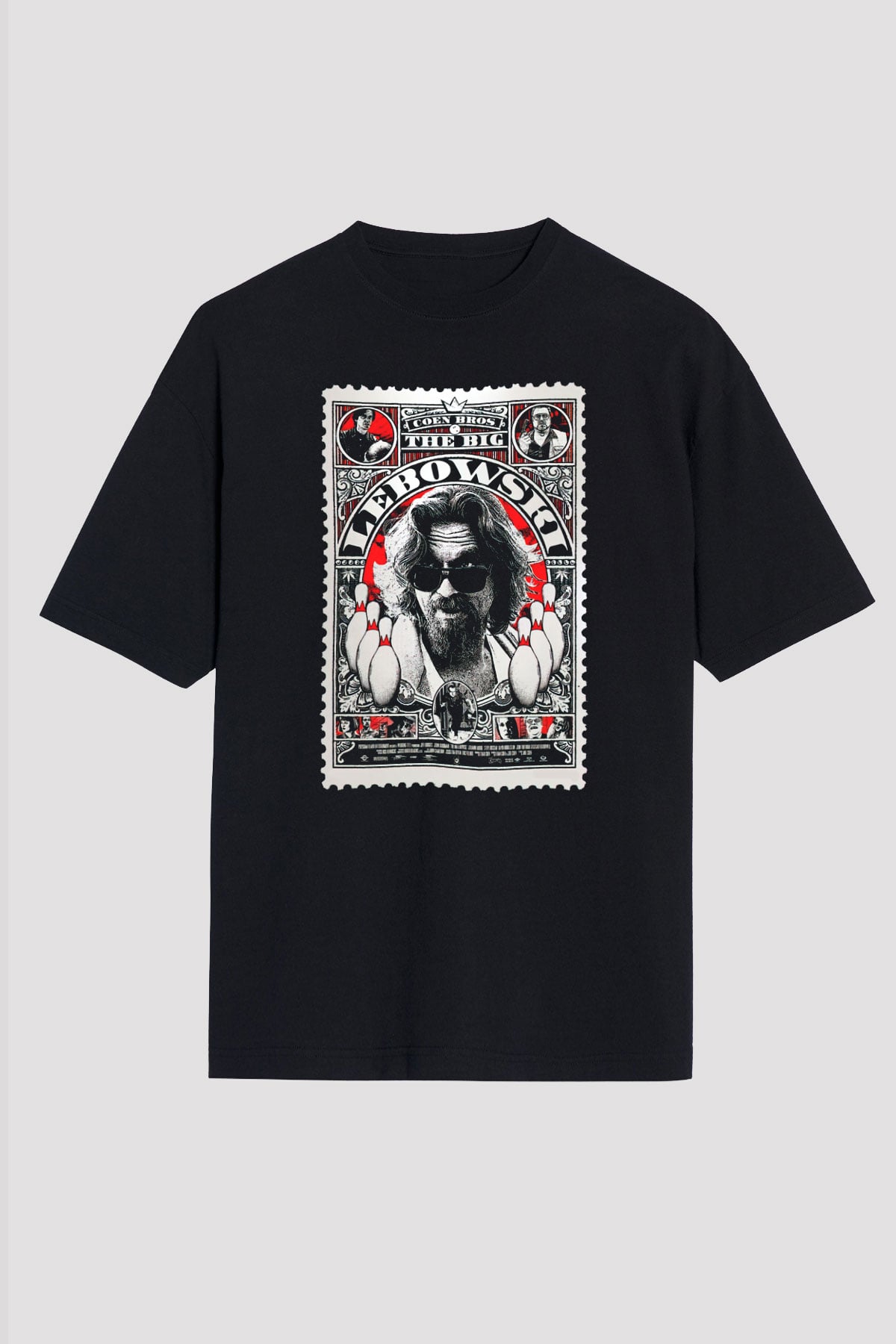The Big Lebowski Büyük Lebowski Siyah Unisex Oversize Tişört
