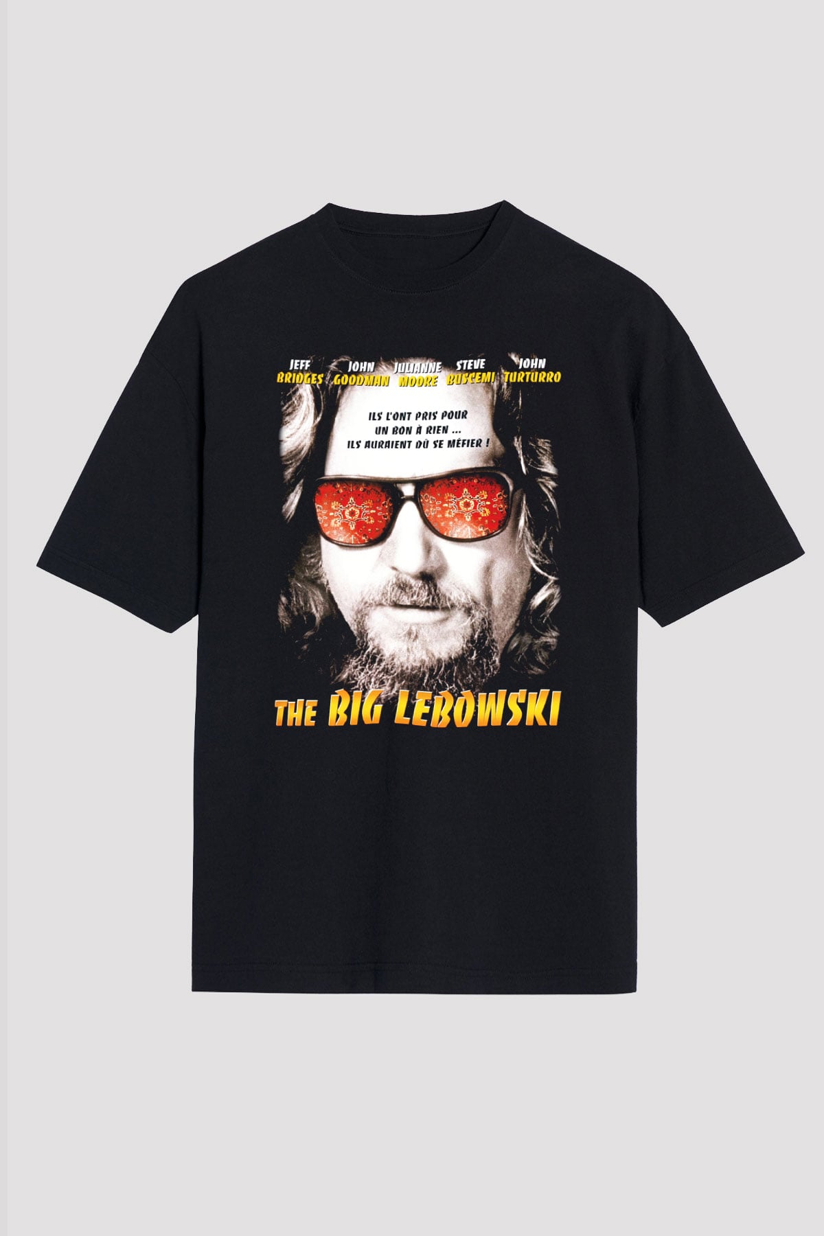 The Big Lebowski Büyük Lebowski Siyah Unisex Oversize Tişört