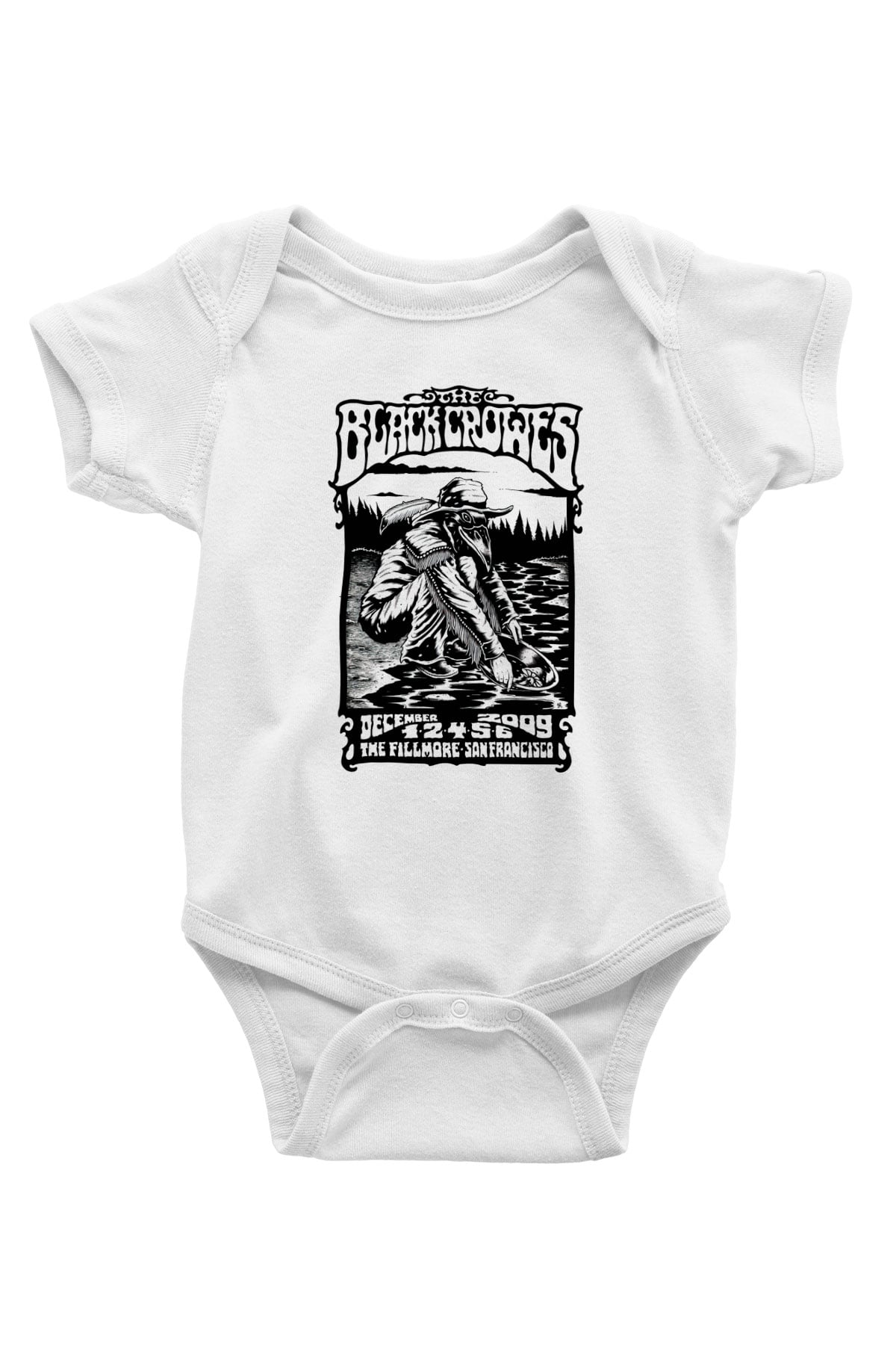 The Black Crowes Baskılı Beyaz Unisex Bebek Body - Zıbın