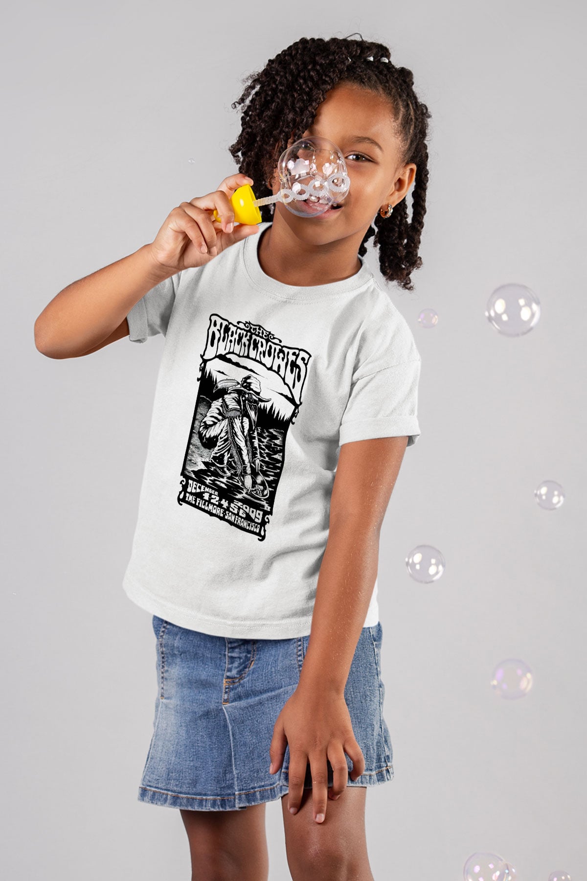 The Black Crowes Baskılı Beyaz Unisex Çocuk Tişört