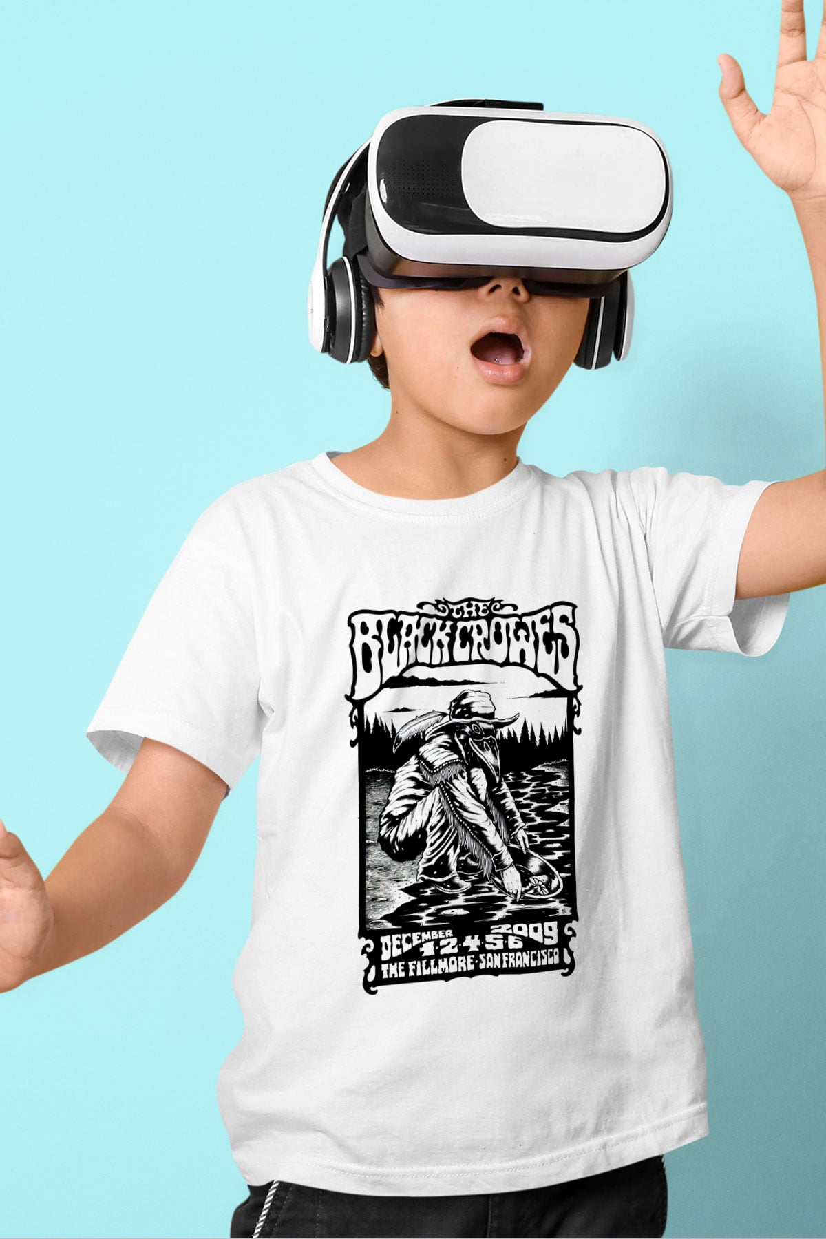The Black Crowes Baskılı Beyaz Unisex Çocuk Tişört