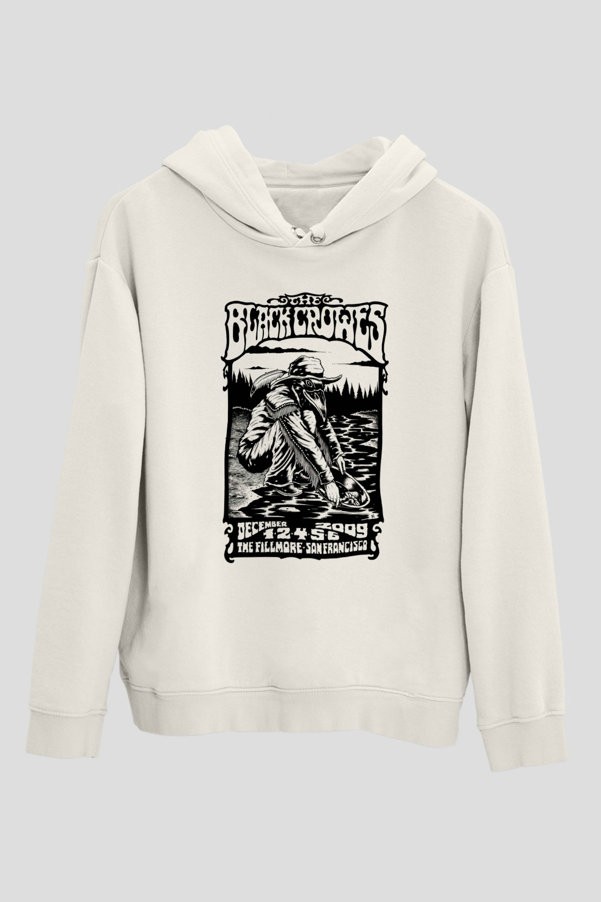 The Black Crowes Beyaz Unisex Kapşonlu Sweatshirt