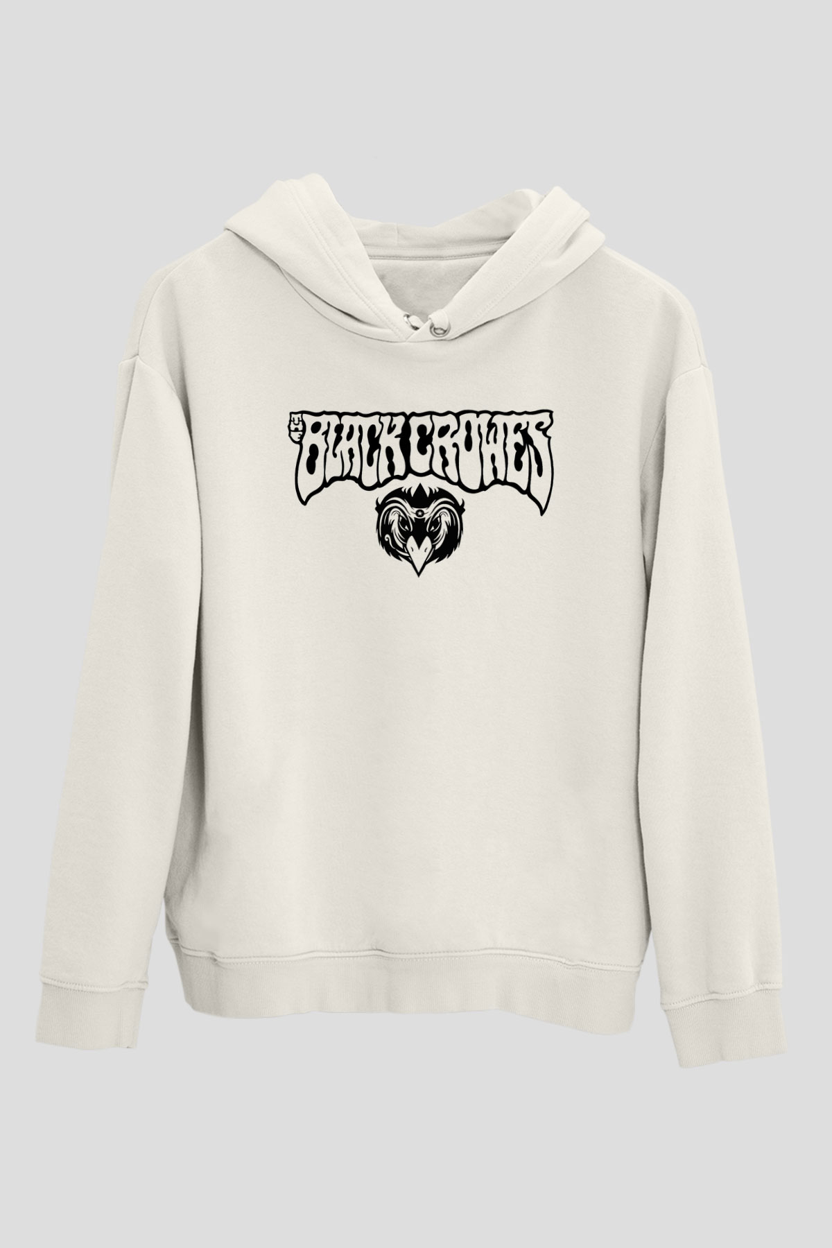 The Black Crowes Beyaz Unisex Kapüşonlu Sweatshirt