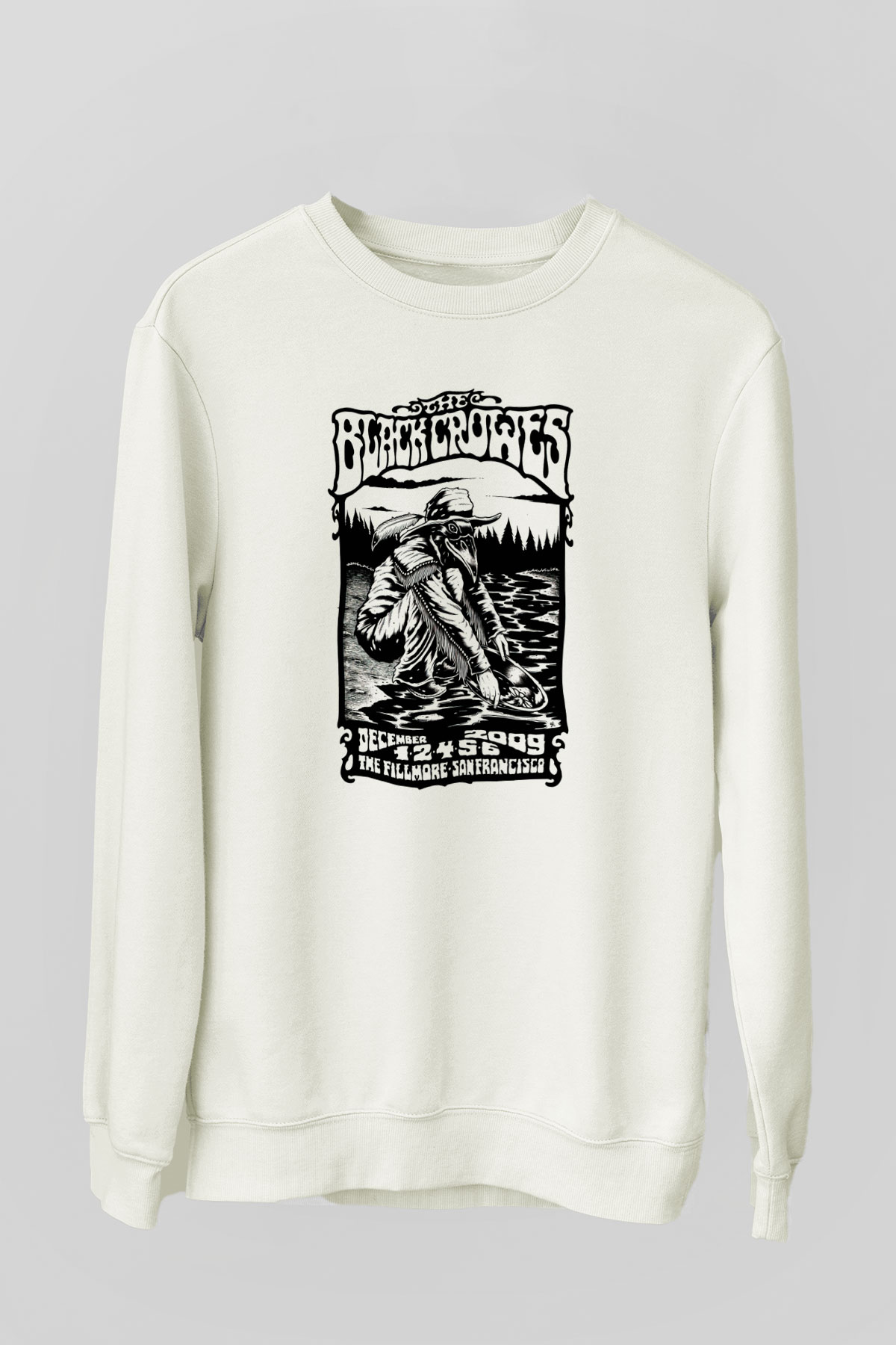 The Black Crowes Beyaz Unisex Sweatshirt