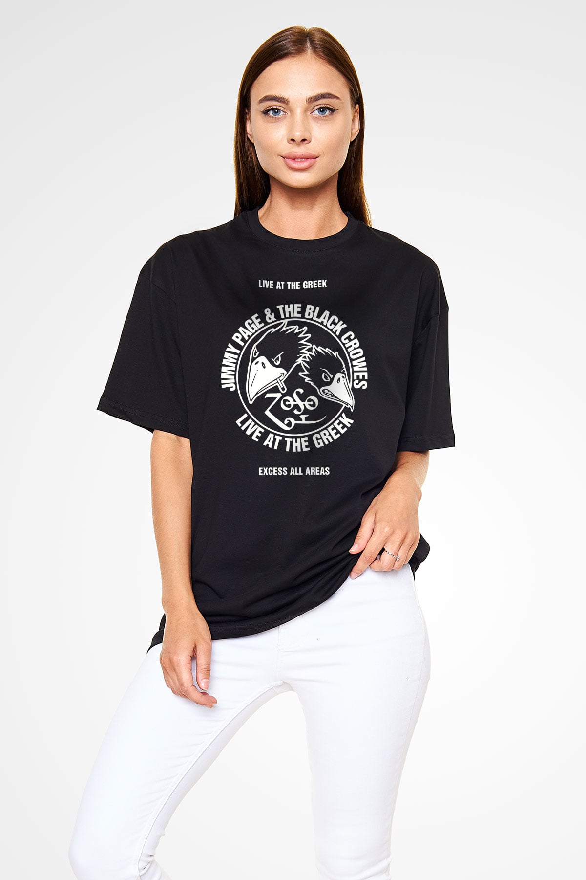 The Black Crowes Siyah Unisex Oversize Tişört T-Shirt