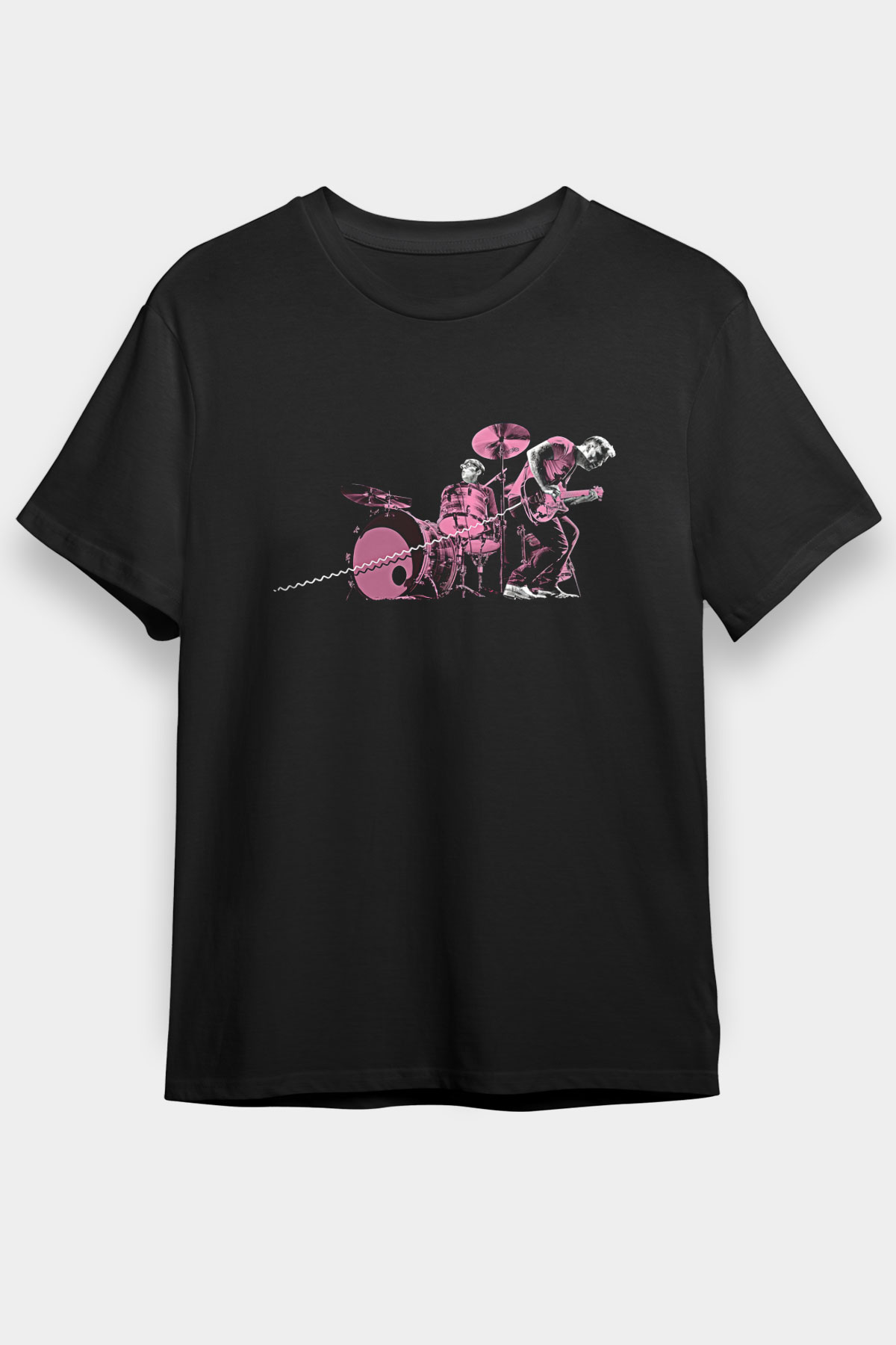 The Black Keys Baskılı Unisex Siyah Tişört - Tshirt