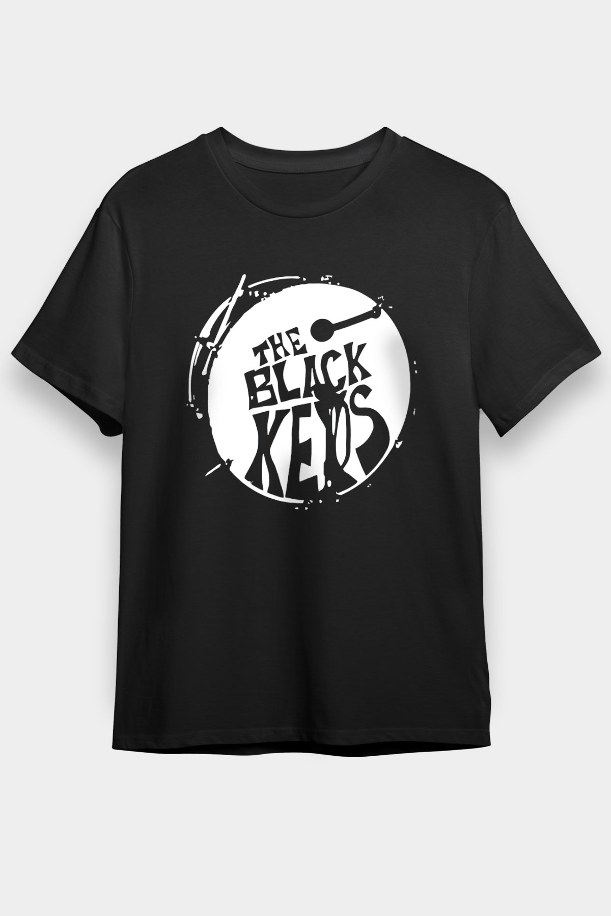 The Black Keys Baskılı Unisex Siyah Tişört - Tshirt