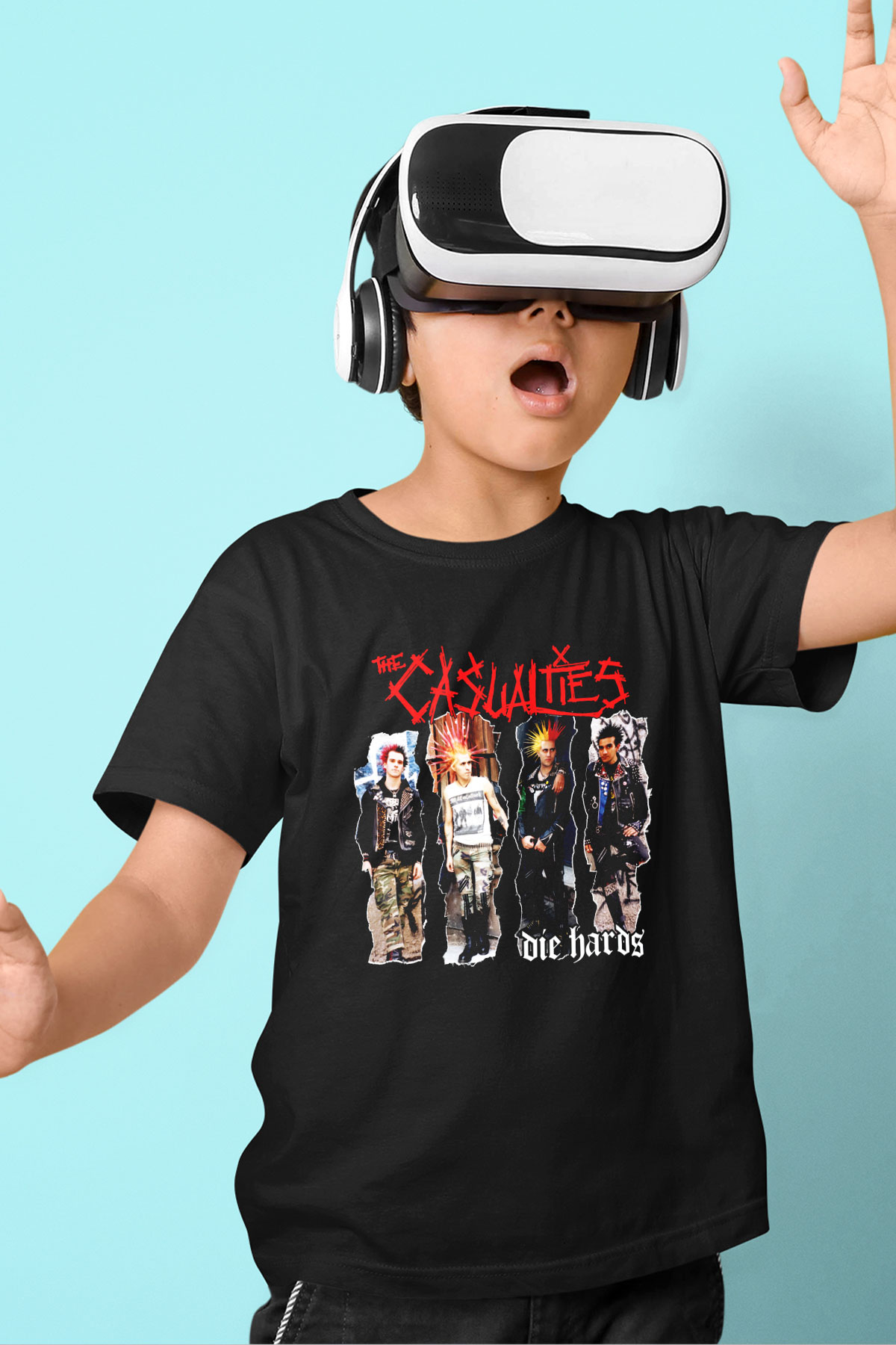 The Casualties Baskılı Siyah Unisex Çocuk Tişört