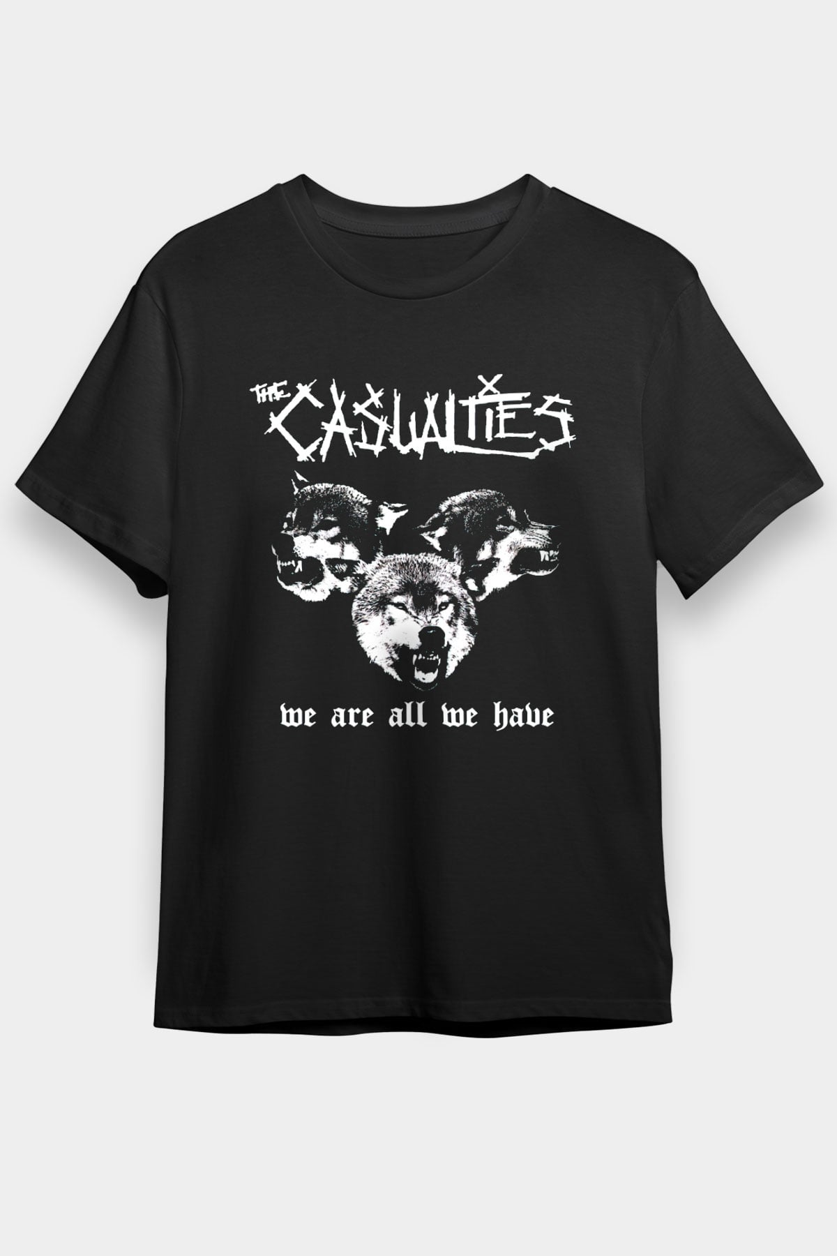 The Casualties Siyah Unisex Tişört T-Shirt - TişörtFabrikası