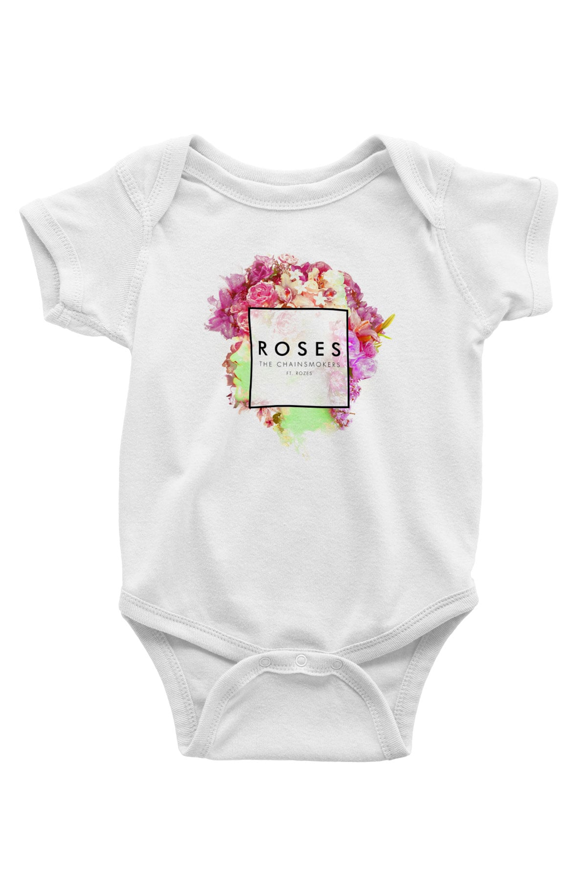 The Chainsmokers Baskılı Beyaz Unisex Bebek Body - Zıbın