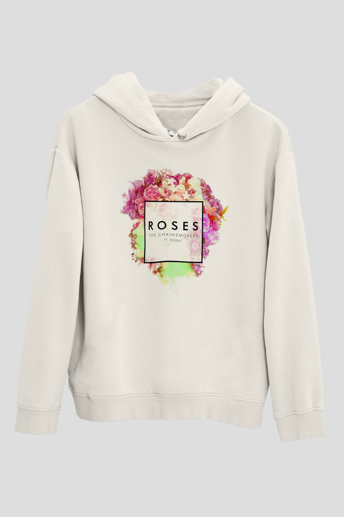 The Chainsmokers Beyaz Unisex Kapşonlu Sweatshirt