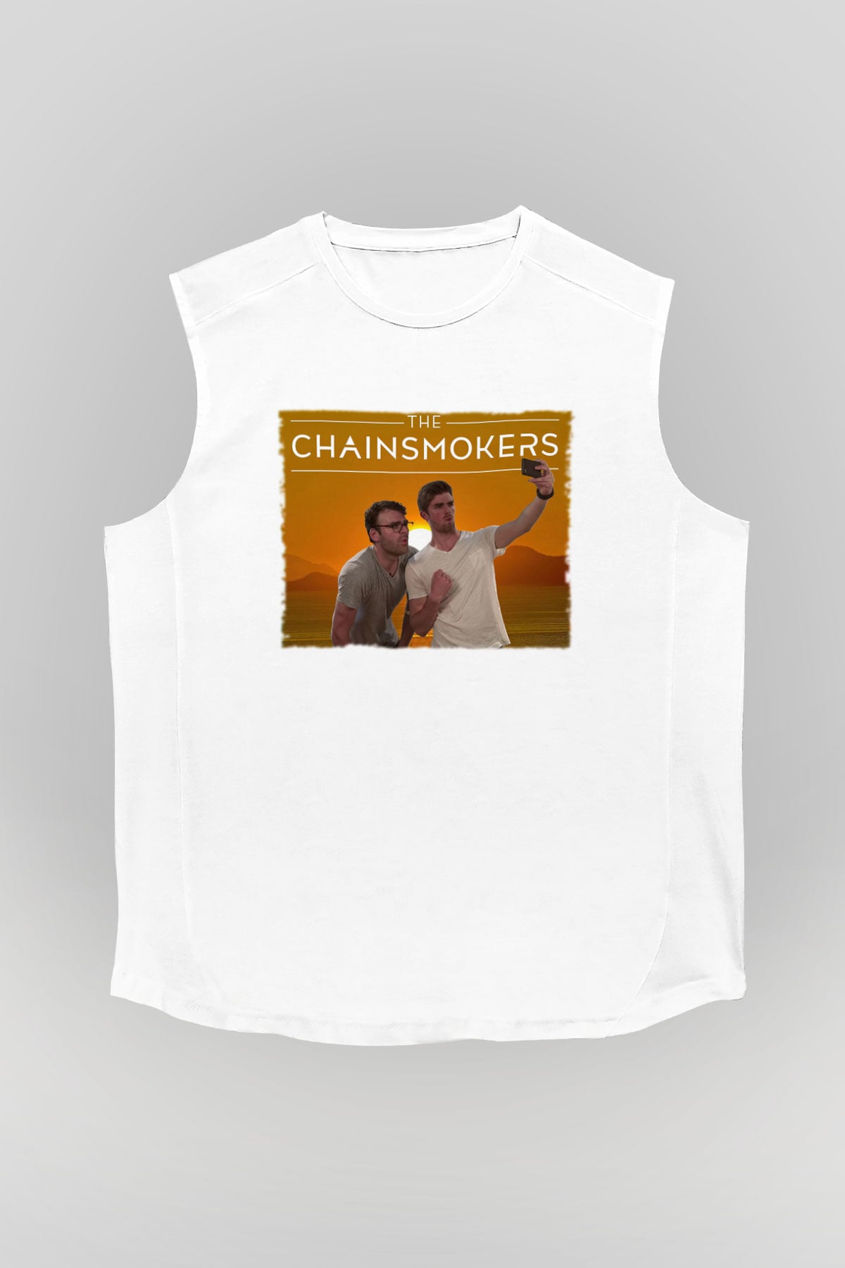 The Chainsmokers Beyaz Unisex Kolsuz Tişört