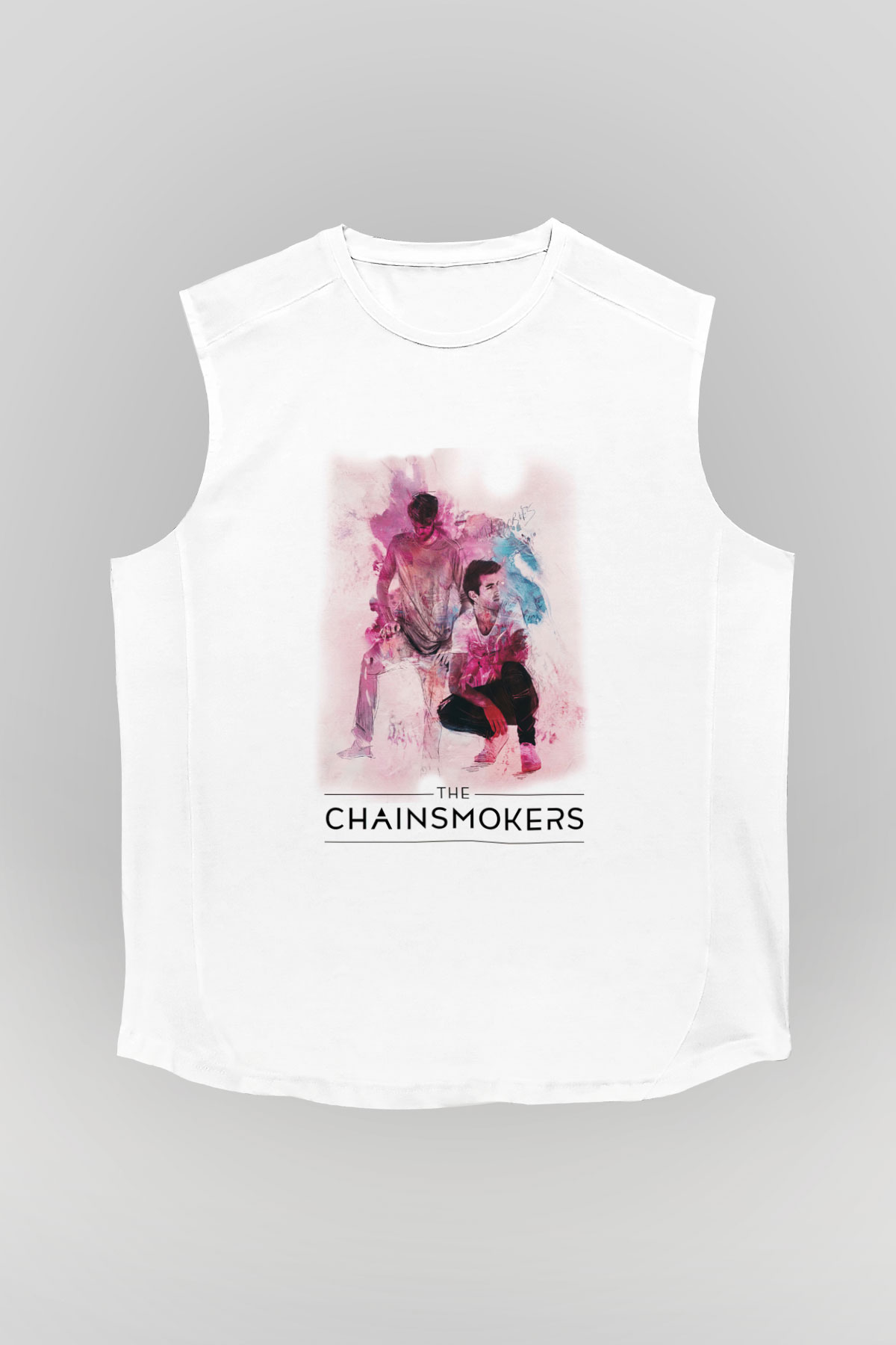The Chainsmokers Beyaz Unisex Kolsuz Tişört