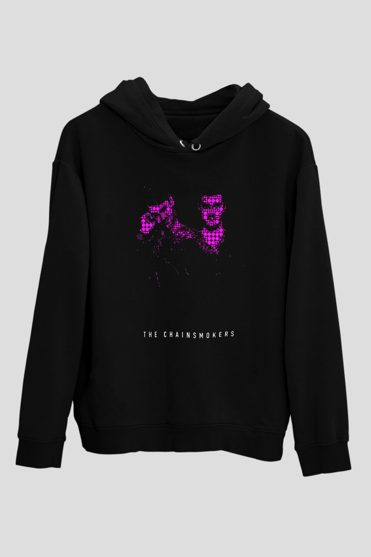 The Chainsmokers Siyah Unisex Kapüşonlu Sweatshirt