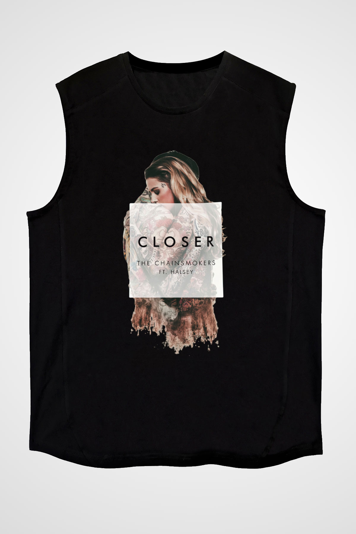 The Chainsmokers Siyah Unisex Kolsuz Tişört