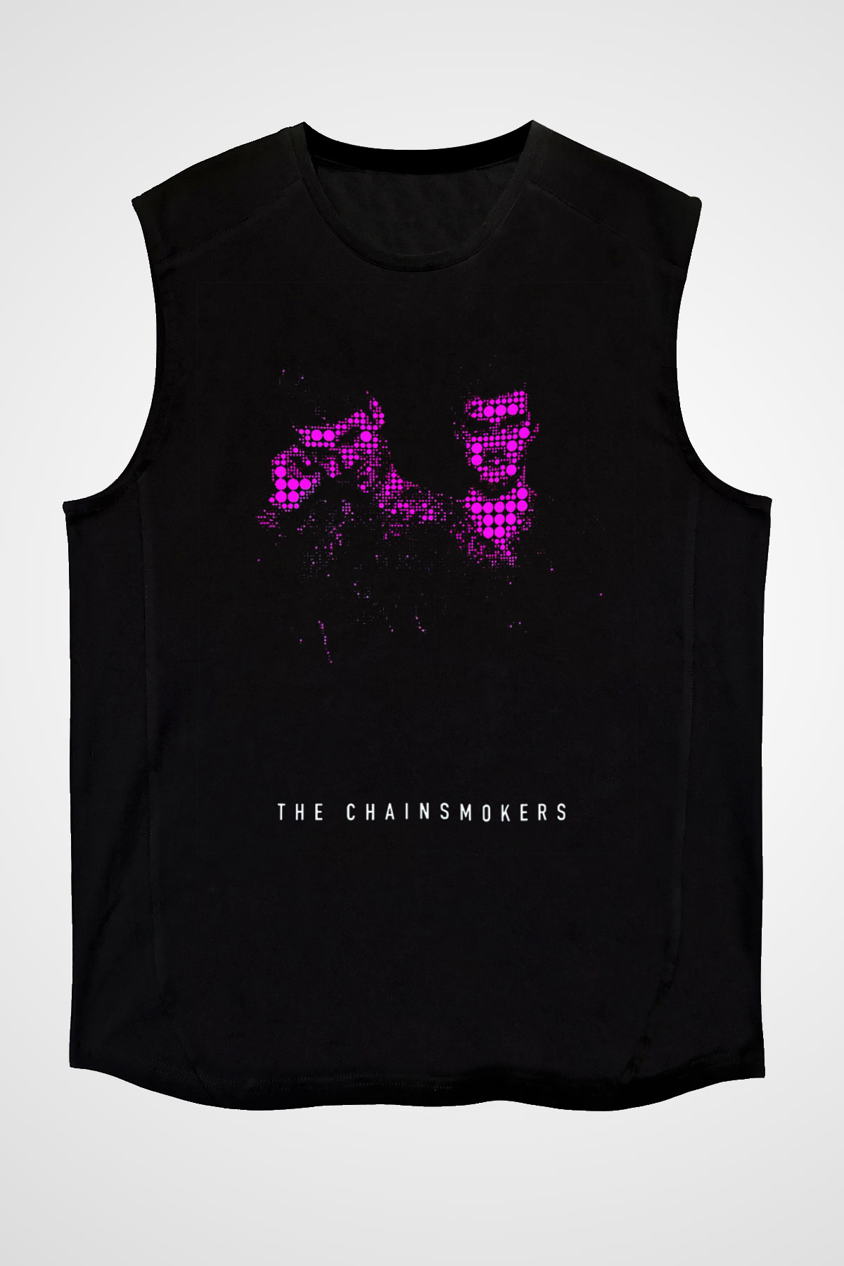 The Chainsmokers Siyah Unisex Kolsuz Tişört