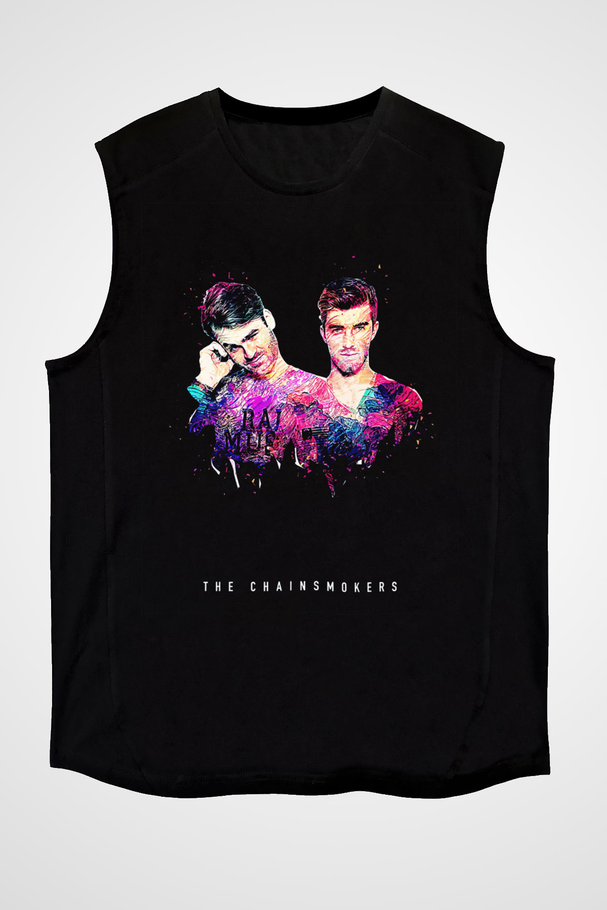 The Chainsmokers Siyah Unisex Kolsuz Tişört