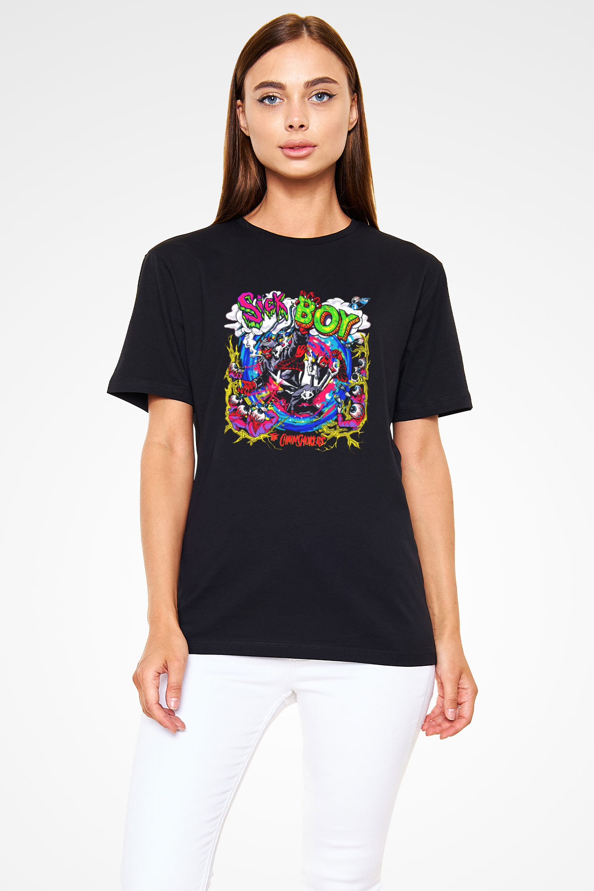 The Chainsmokers Siyah Unisex Tişört T-Shirt - TişörtFabrikası