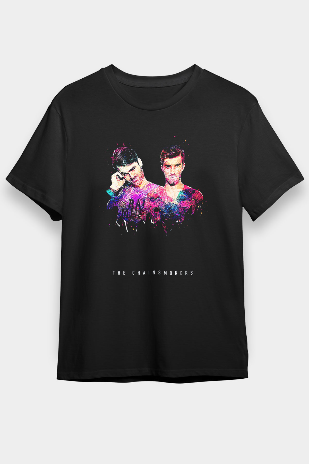 The Chainsmokers Siyah Unisex Tişört T-Shirt - TişörtFabrikası