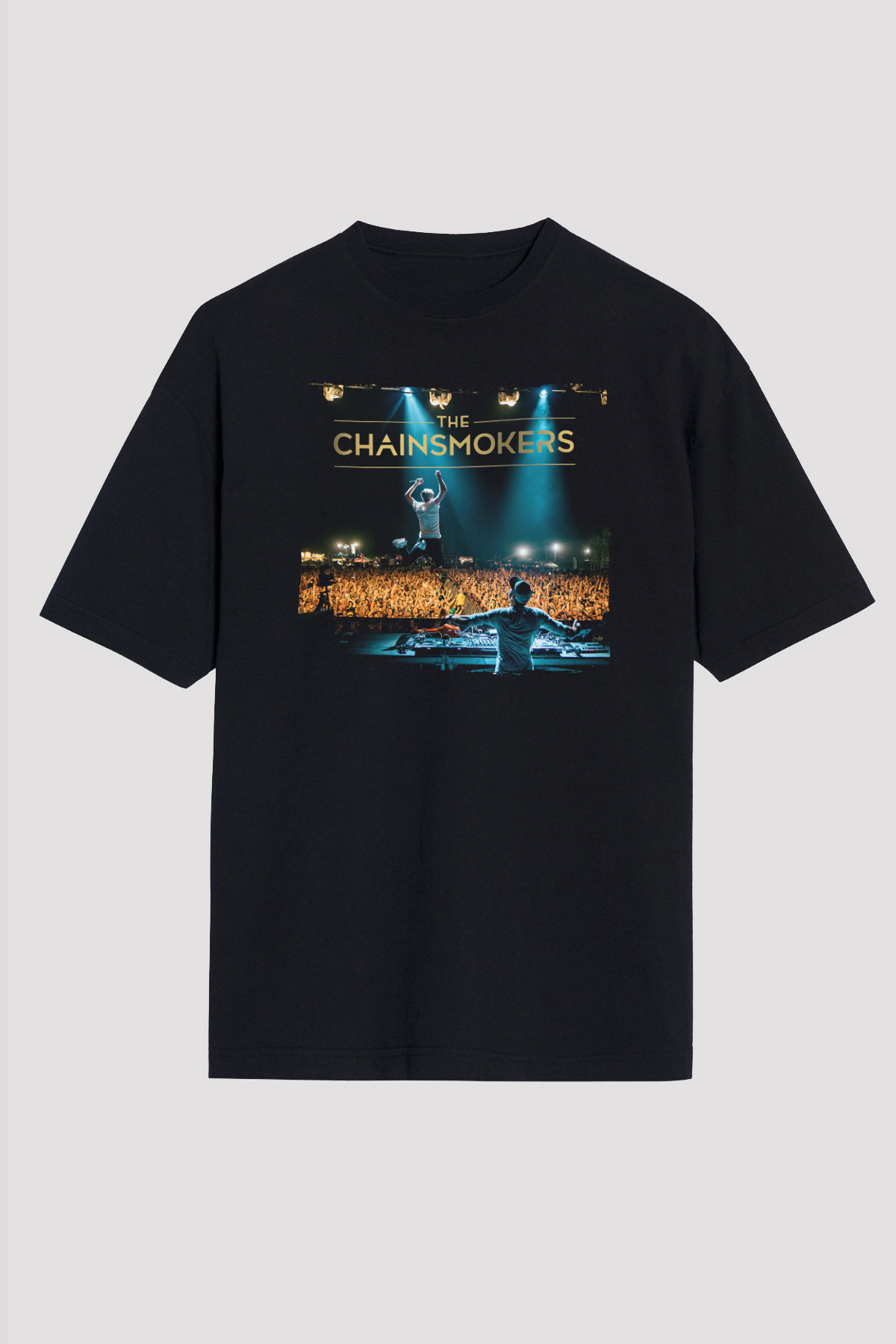 The Chainsmokers Siyah Oversize Tişört Oversize T-shirt - TişörtFabrikası