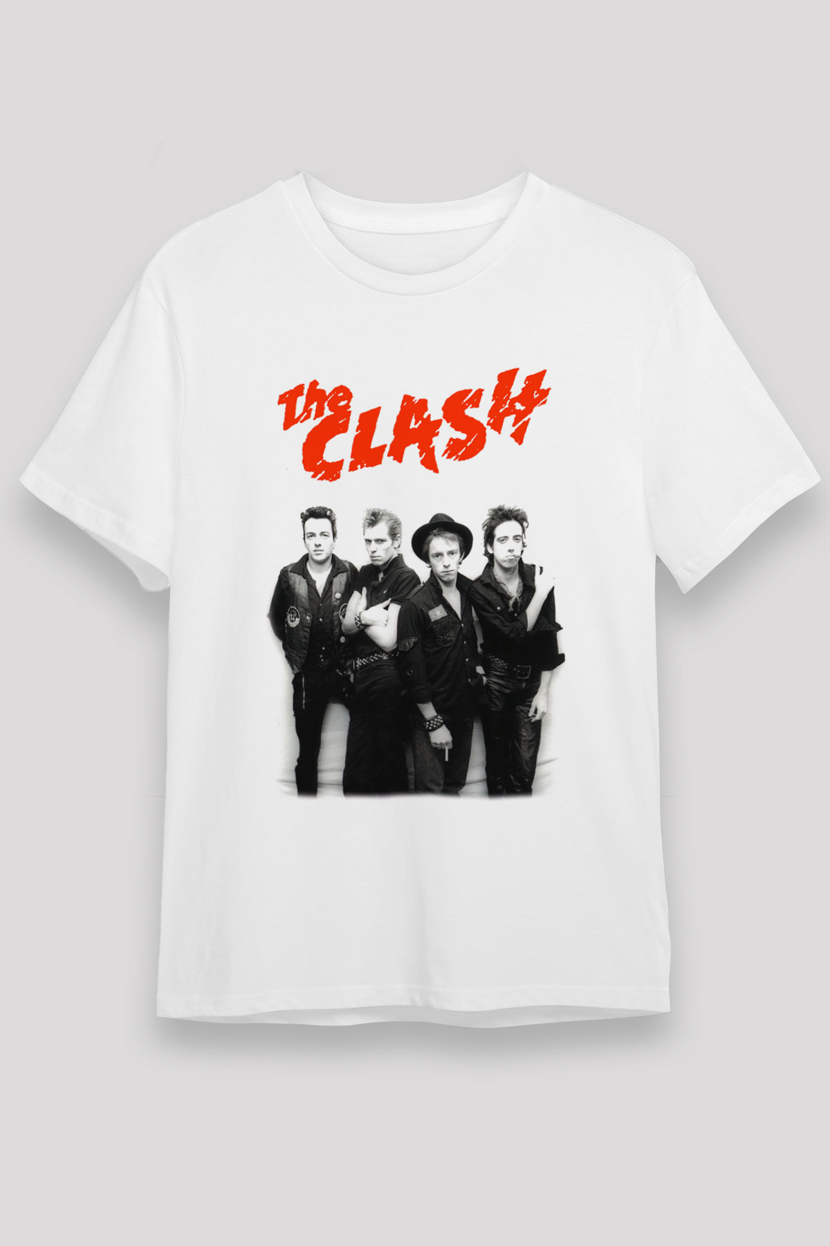 The Clash Beyaz Unisex Tişört T-Shirt - TişörtFabrikası