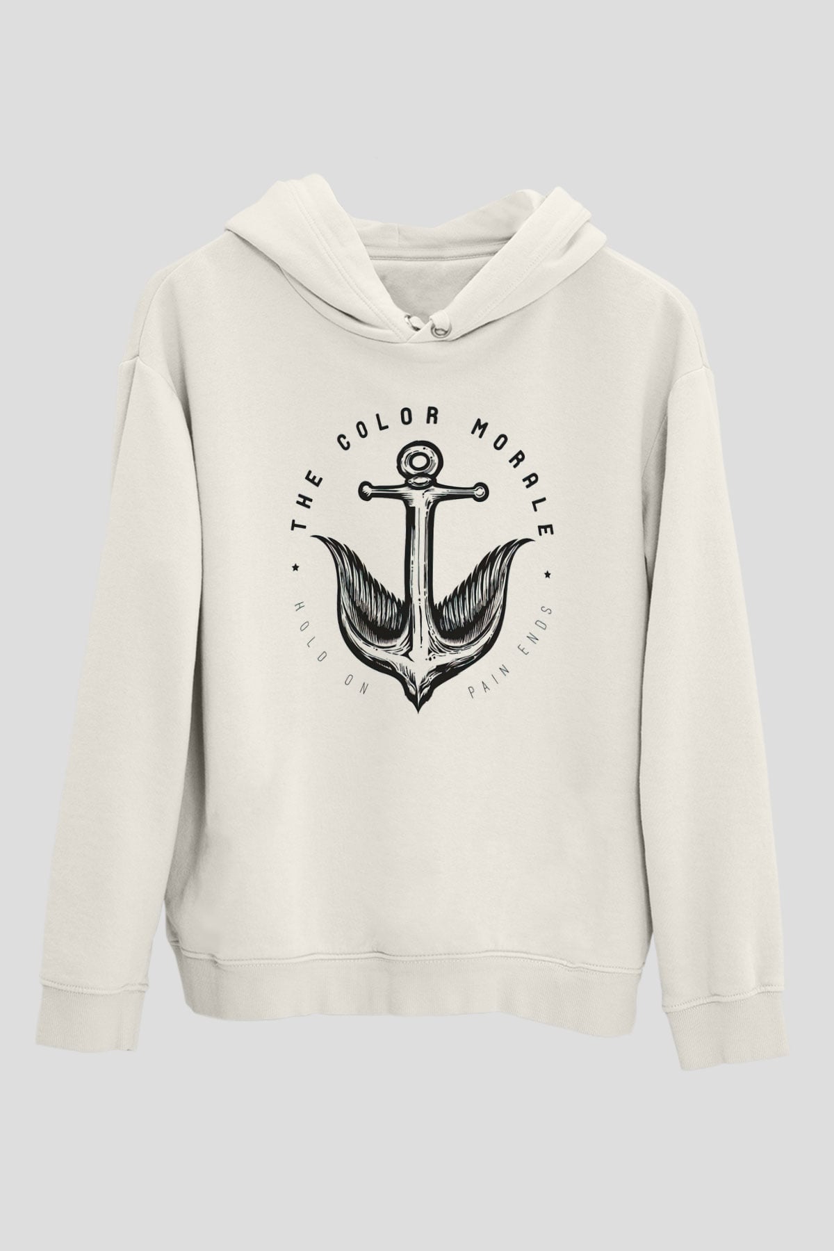 The Color Morale Beyaz Unisex Kapüşonlu Sweatshirt