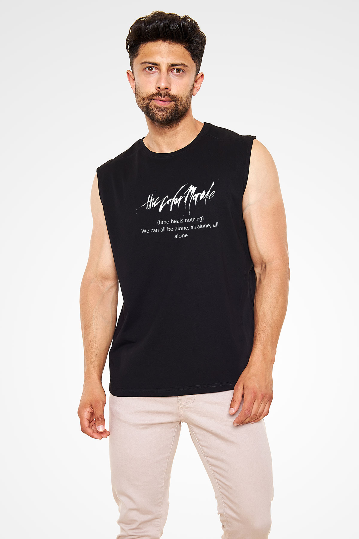 The Color Morale Siyah Unisex Kolsuz Tişört