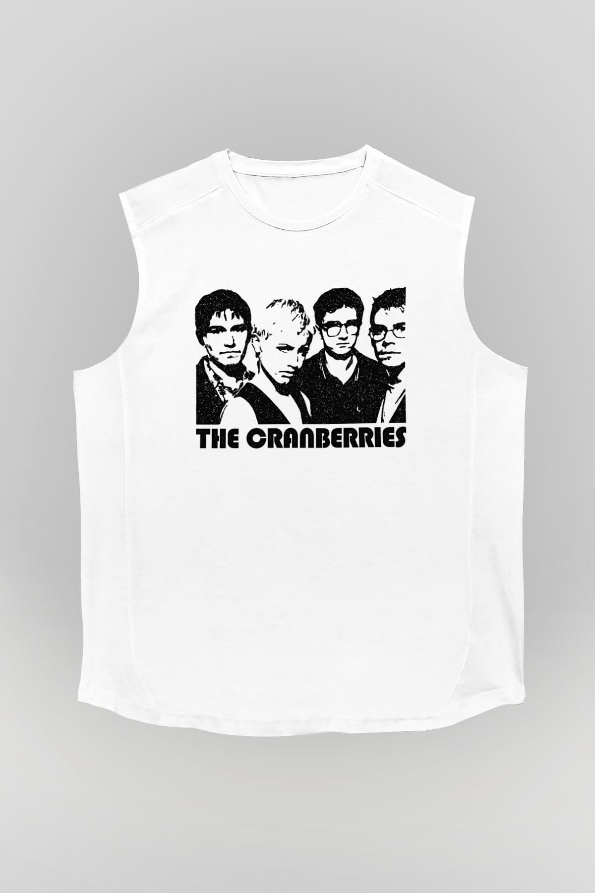 The Cranberries Baskılı Beyaz Unisex Kolsuz Tişört - Tshirt