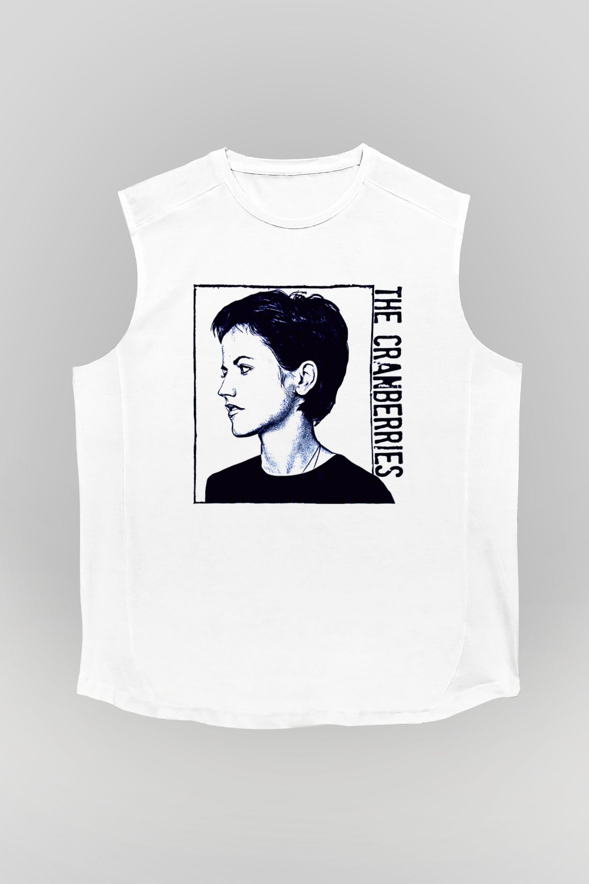 The Cranberries Baskılı Beyaz Unisex Kolsuz Tişört - Tshirt