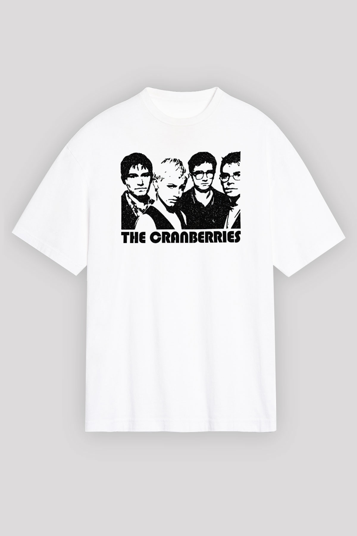 The Cranberries Baskılı Beyaz Unisex Oversize Tişört - Tshirt