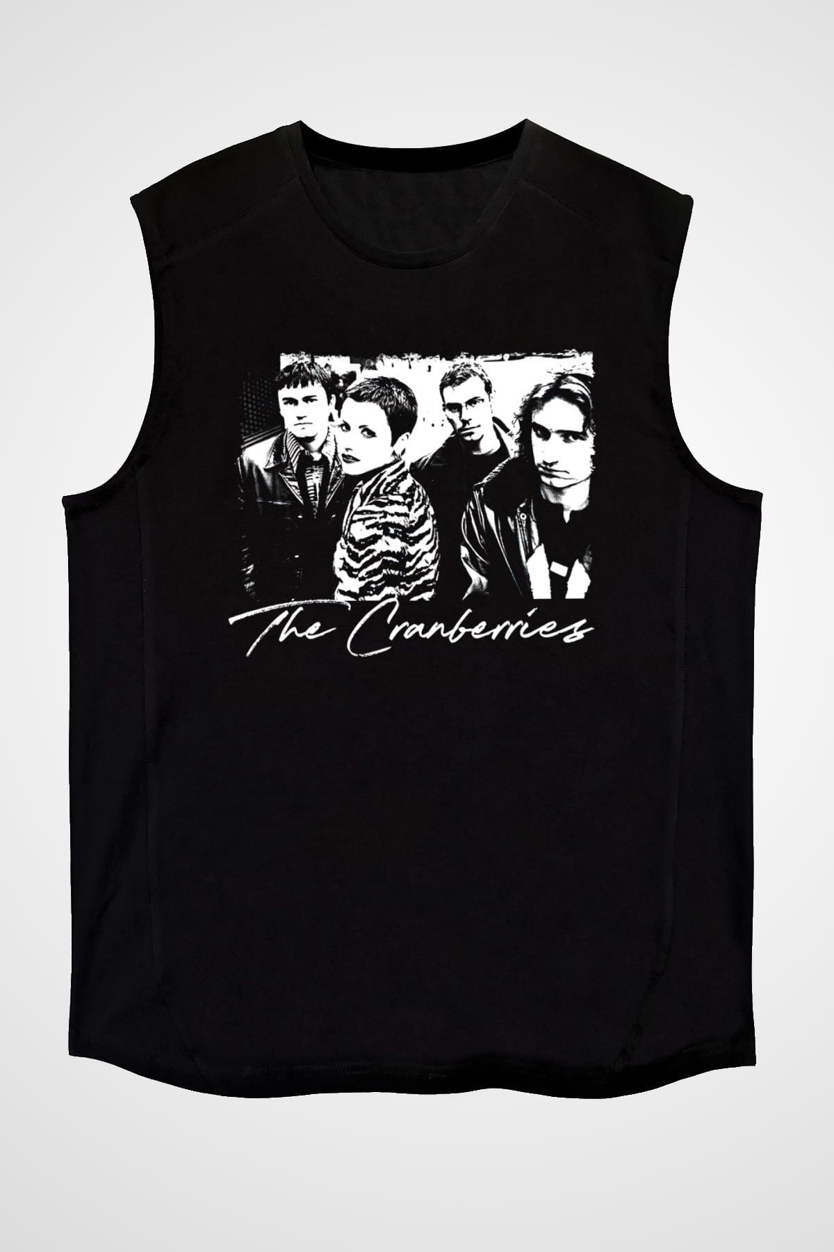 The Cranberries Baskılı Unisex Siyah Kolsuz Tişört - Tshirt