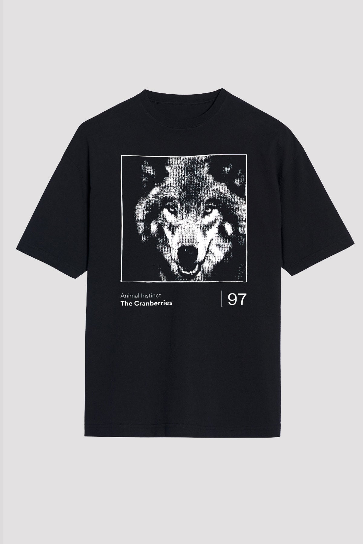The Cranberries Baskılı Unisex Siyah Oversize Tişört - Tshirt