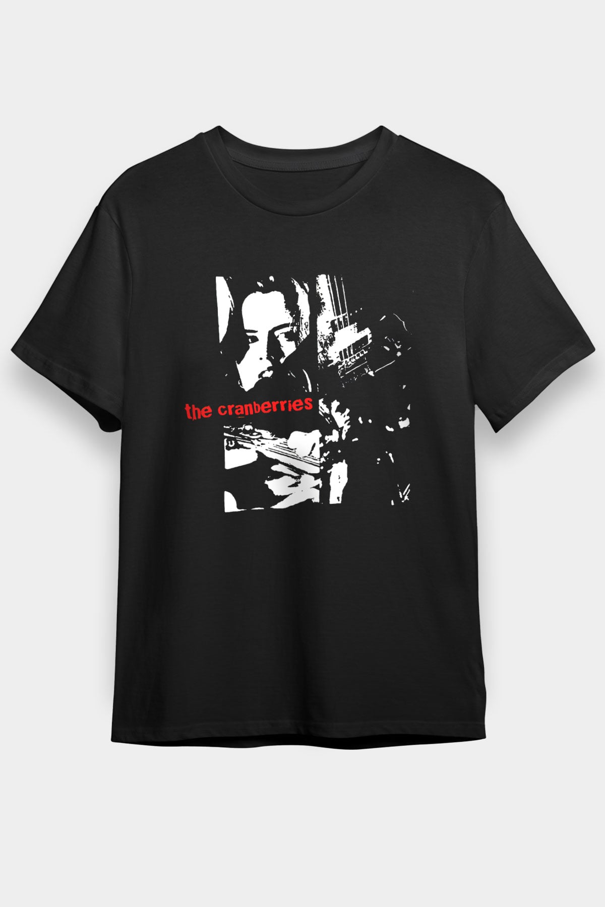 The Cranberries Baskılı Unisex Siyah Tişört - Tshirt