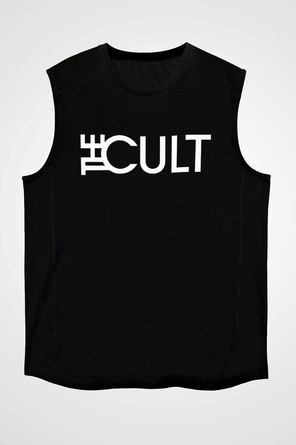 The Cult Baskılı Unisex Siyah Kolsuz Tişört - Tshirt