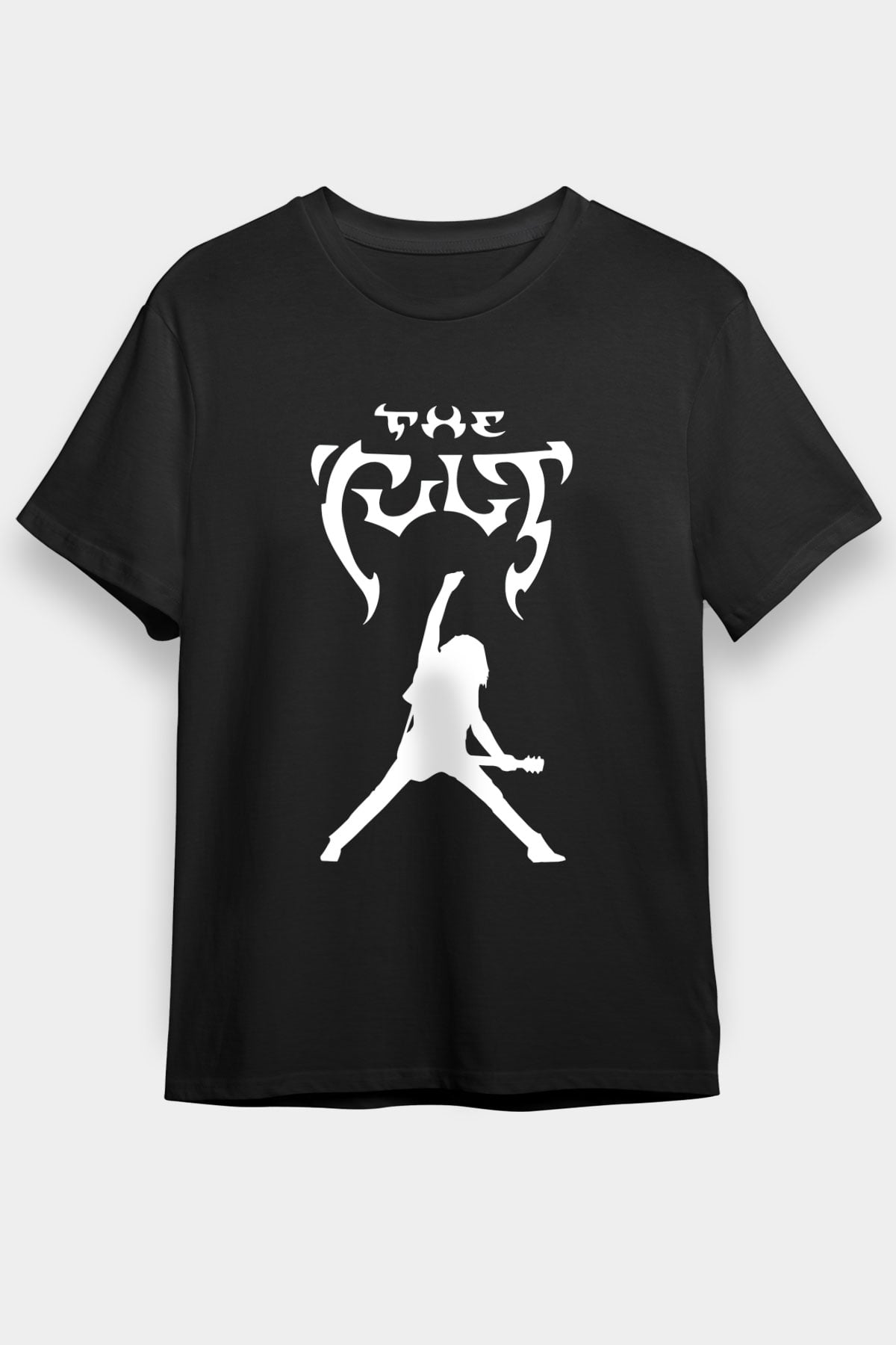 The Cult Baskılı Unisex Siyah Tişört - Tshirt