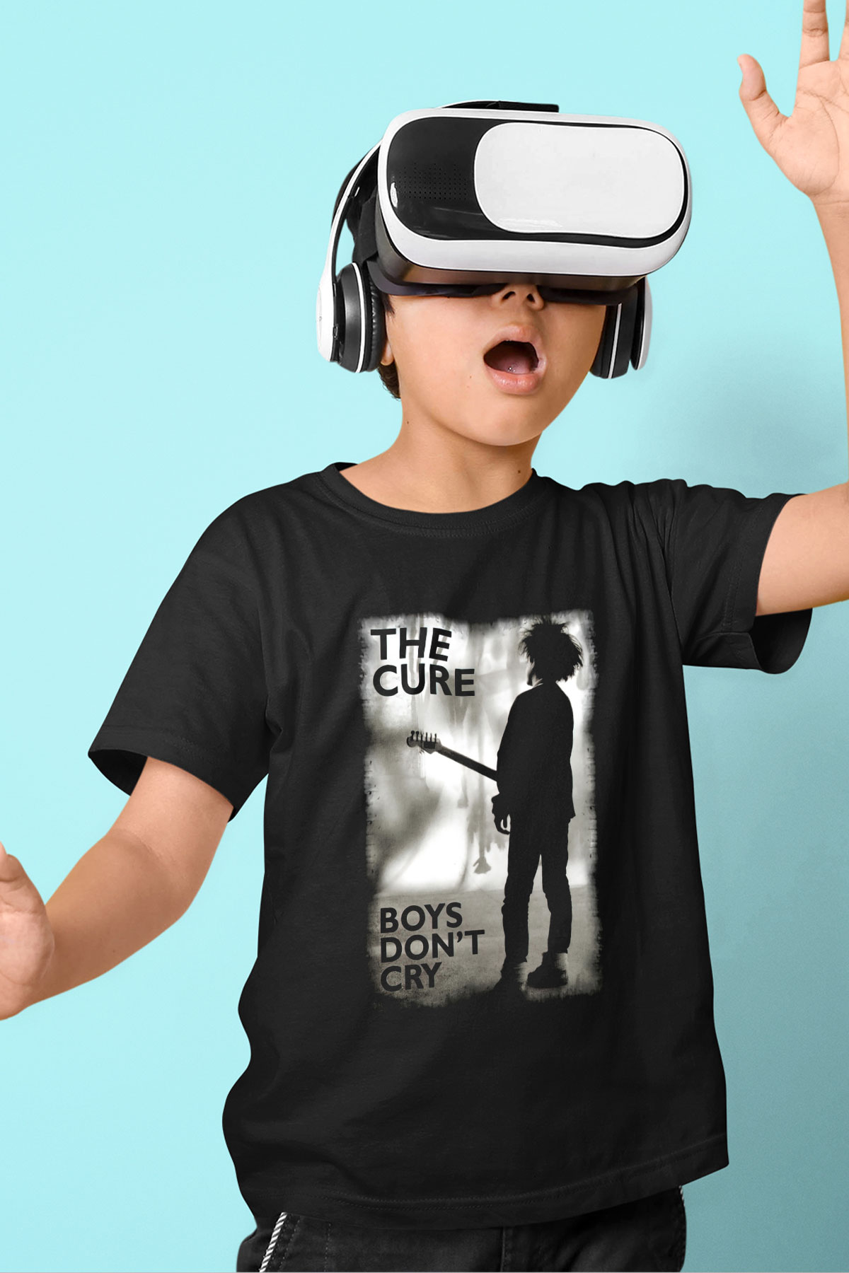 The Cure Baskılı Siyah Unisex Çocuk Tişört