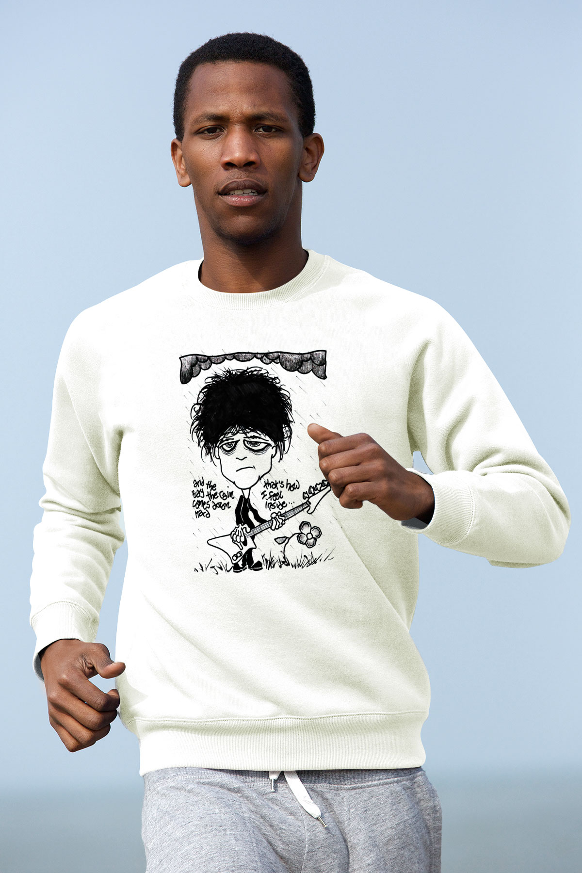 The Cure Beyaz Unisex Sweatshirt
