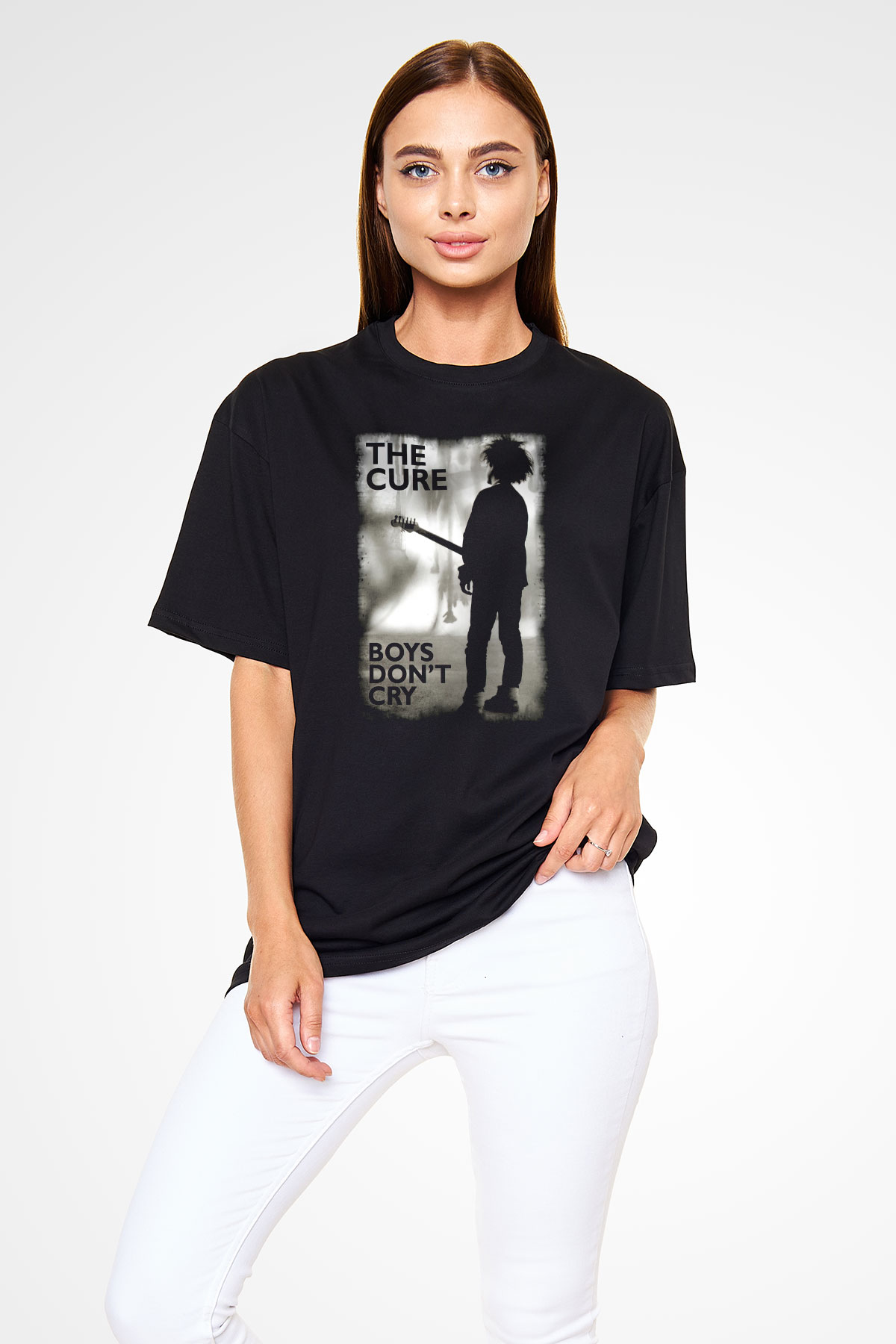 The Cure Siyah Unisex Oversize Tişört T-Shirt