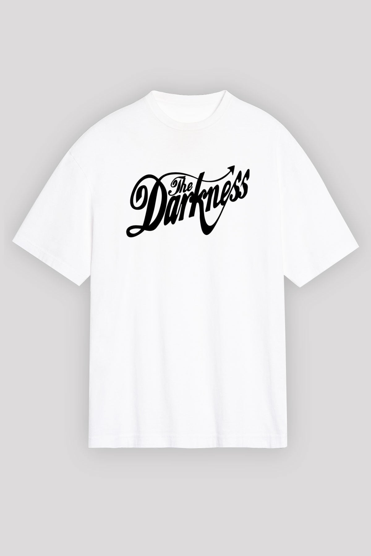 The Darkness Beyaz Unisex Oversize Tişört T-Shirt