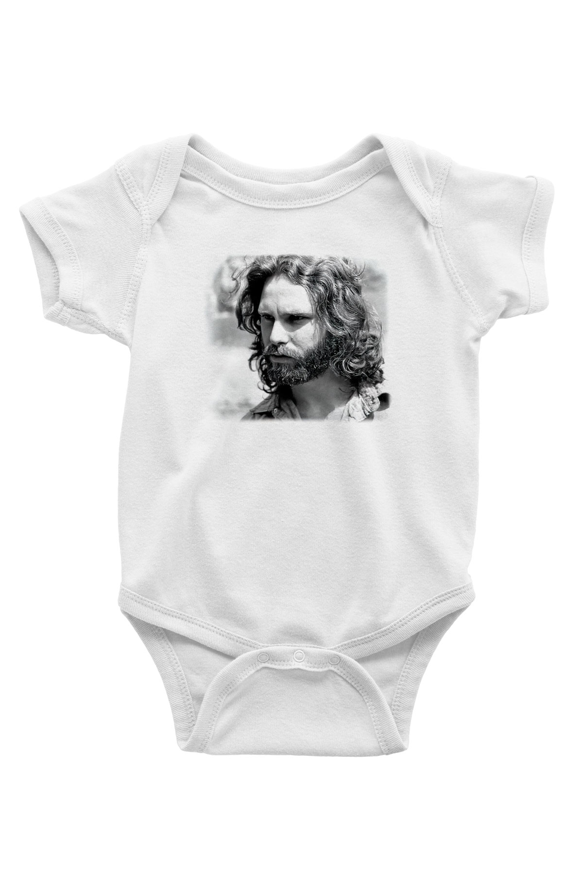 The Doors Baskılı Beyaz Unisex Bebek Body - Zıbın