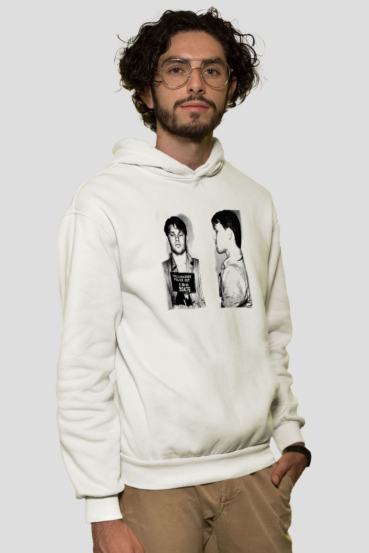 The Doors Beyaz Unisex Kapşonlu Sweatshirt