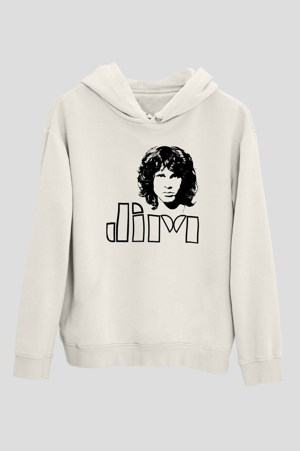 The Doors Beyaz Unisex Kapüşonlu Sweatshirt